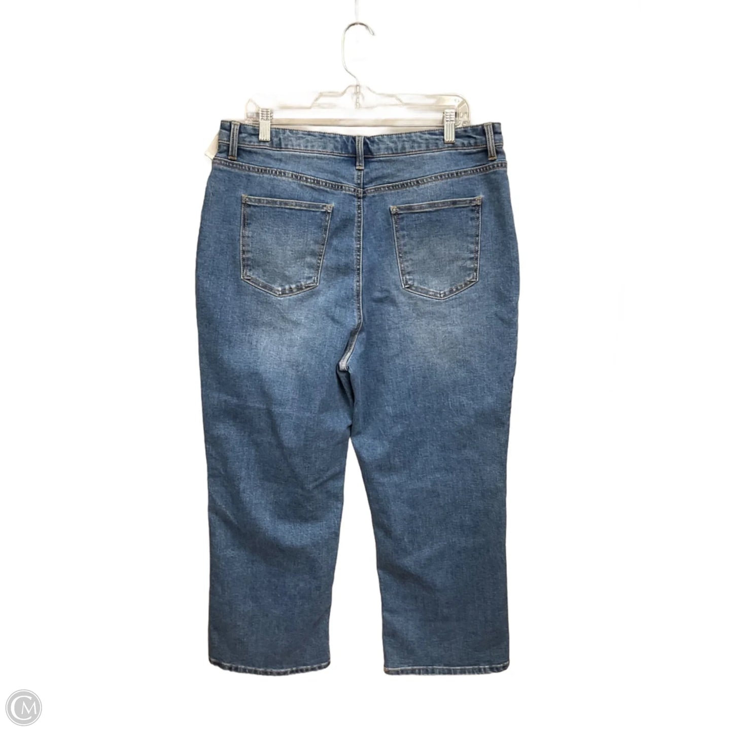 Jeans Wide Leg By Express In Blue Denim, Size: 16