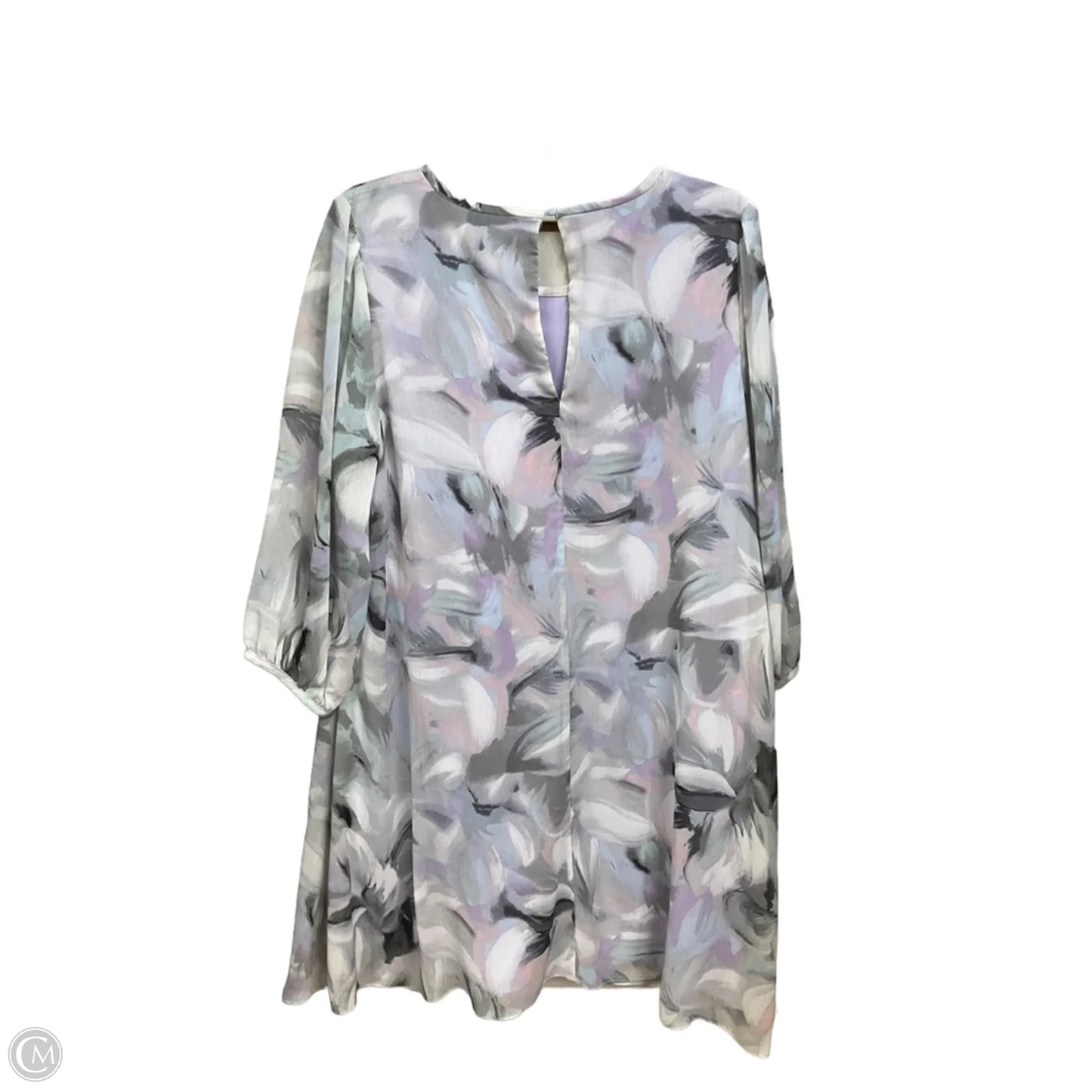 Dress Casual Short By Calvin Klein In Floral Print, Size: Xl