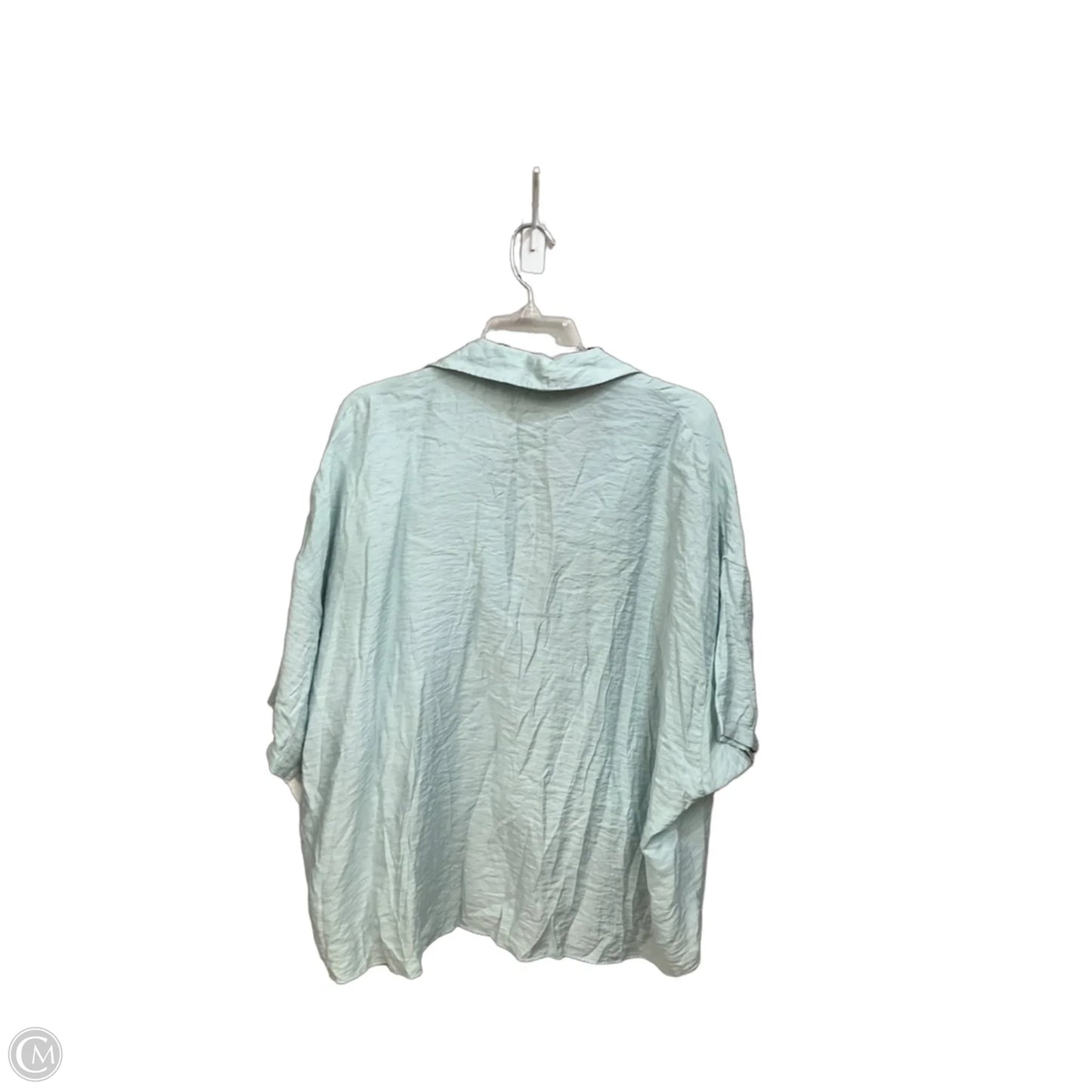 Blouse Short Sleeve By Anthropologie In Blue, Size: M