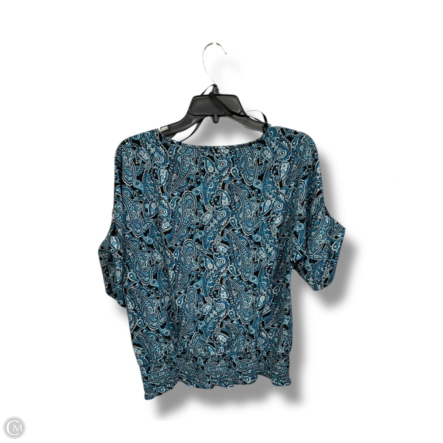 Blouse Short Sleeve By Michael By Michael Kors In Paisley Print, Size: S