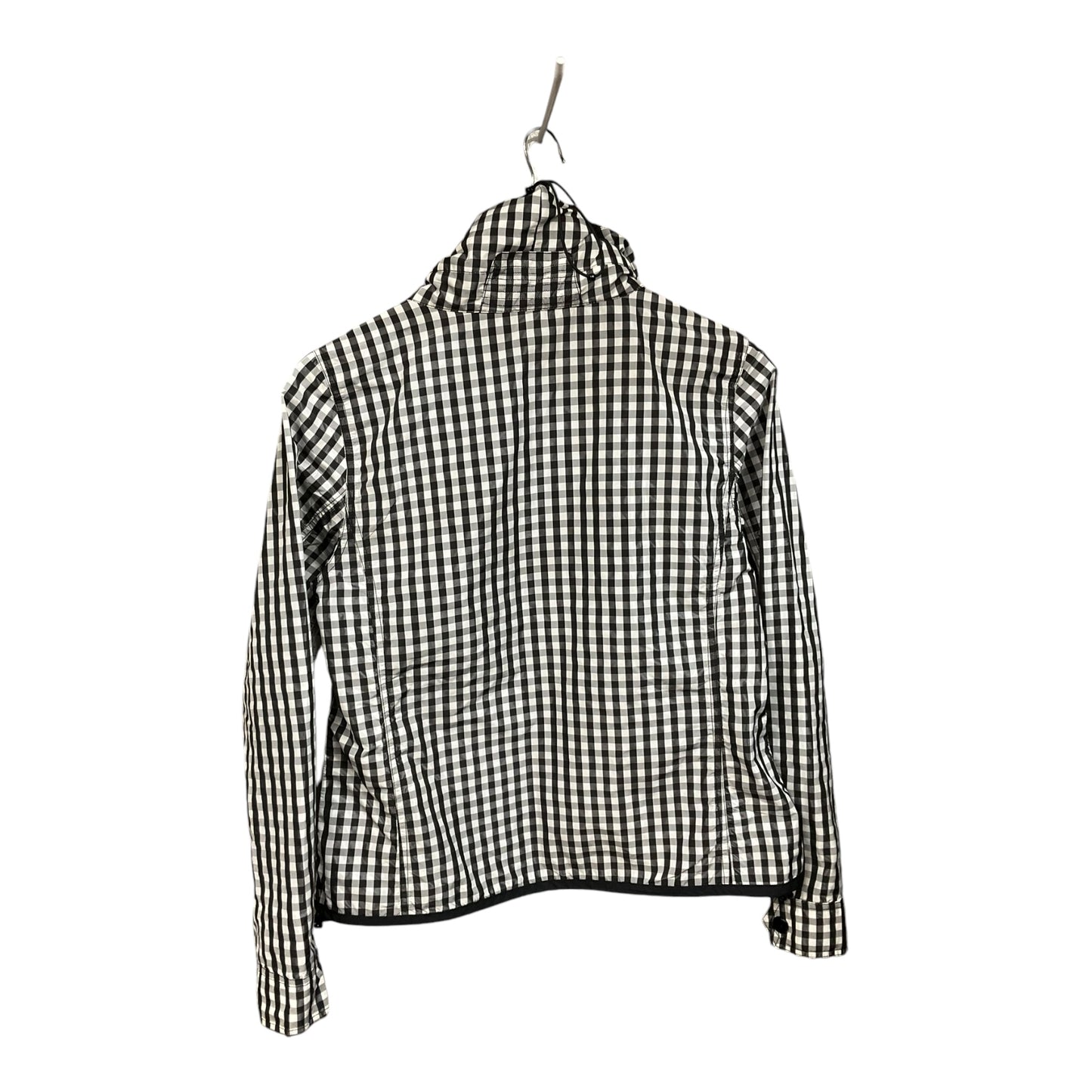 Jacket Windbreaker By Lauren By Ralph Lauren In Checkered Pattern, Size: S