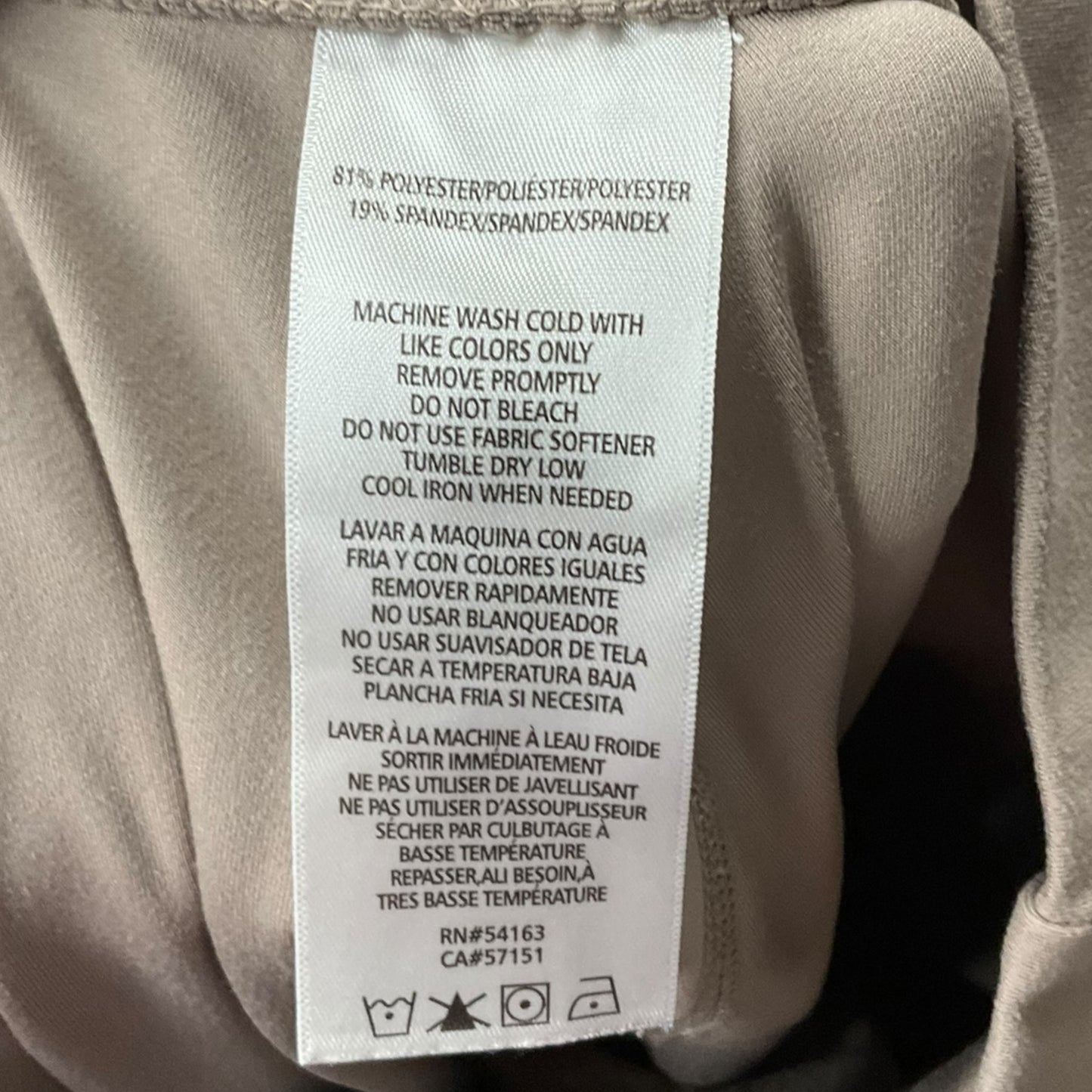 Athletic Pants By Calvin Klein In Tan, Size: L