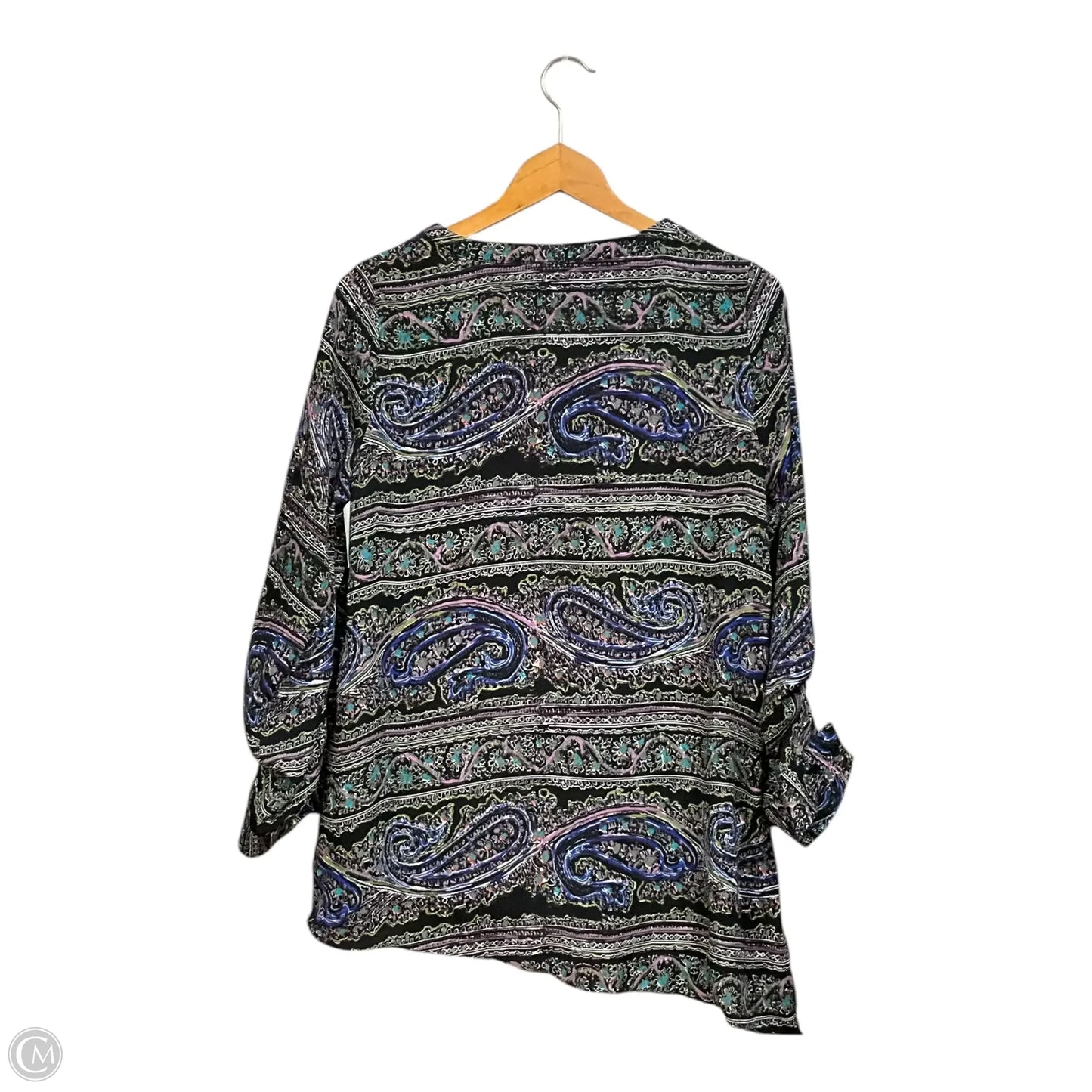 Tunic Long Sleeve By Limited In Black, Size: S