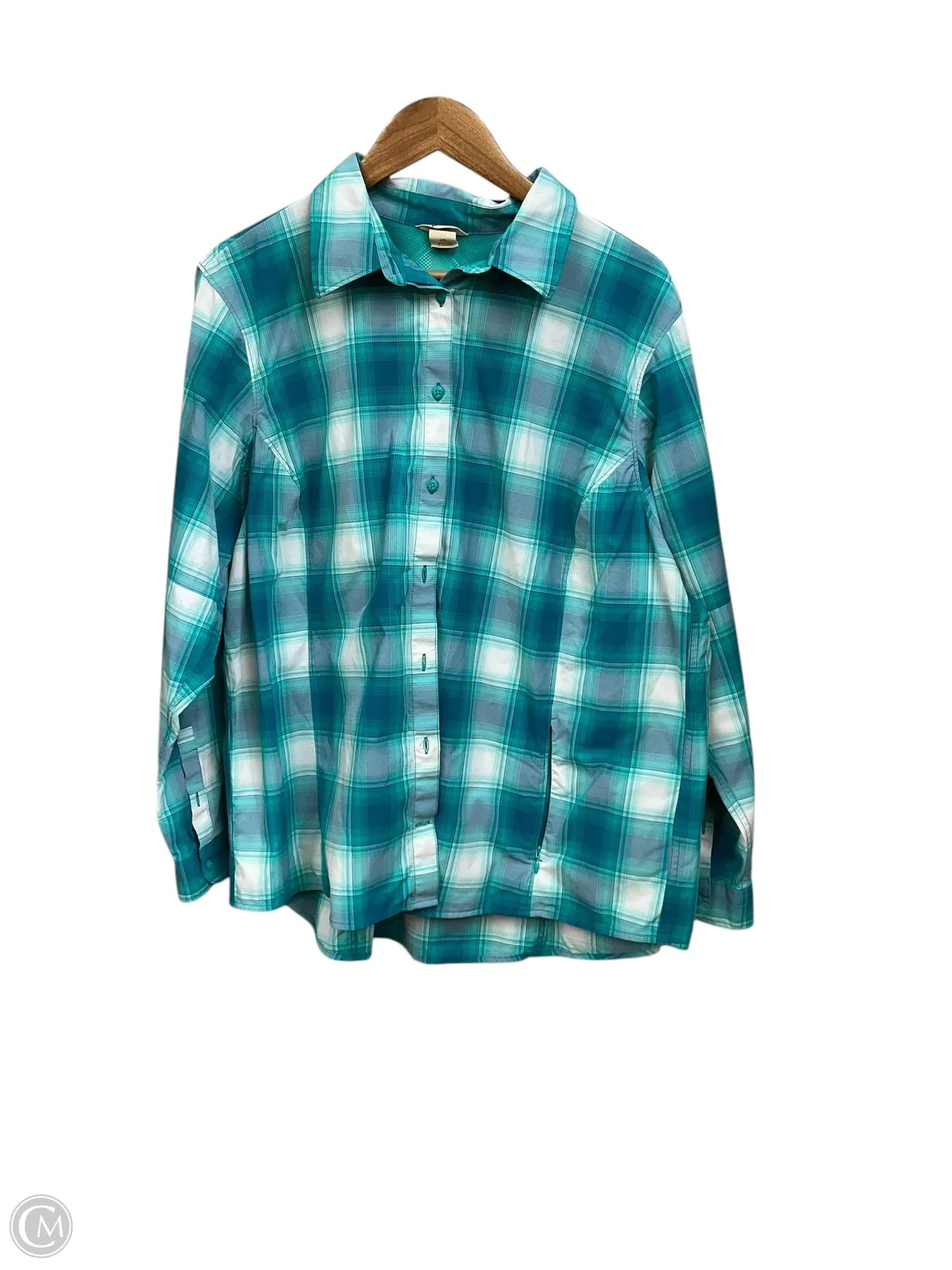Athletic Top Long Sleeve Collar By Duluth Trading Size: 1x