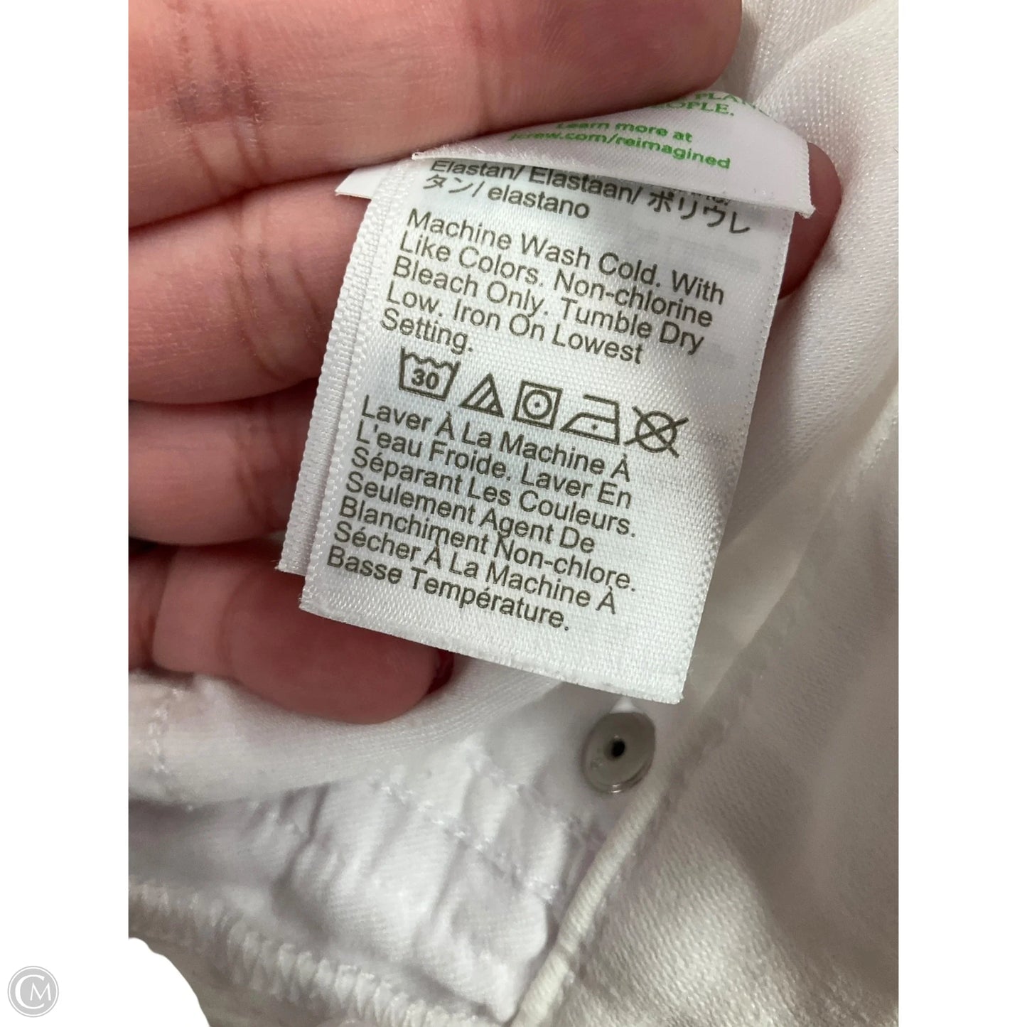 Jeans Cropped By J. Crew In White Denim, Size: 4