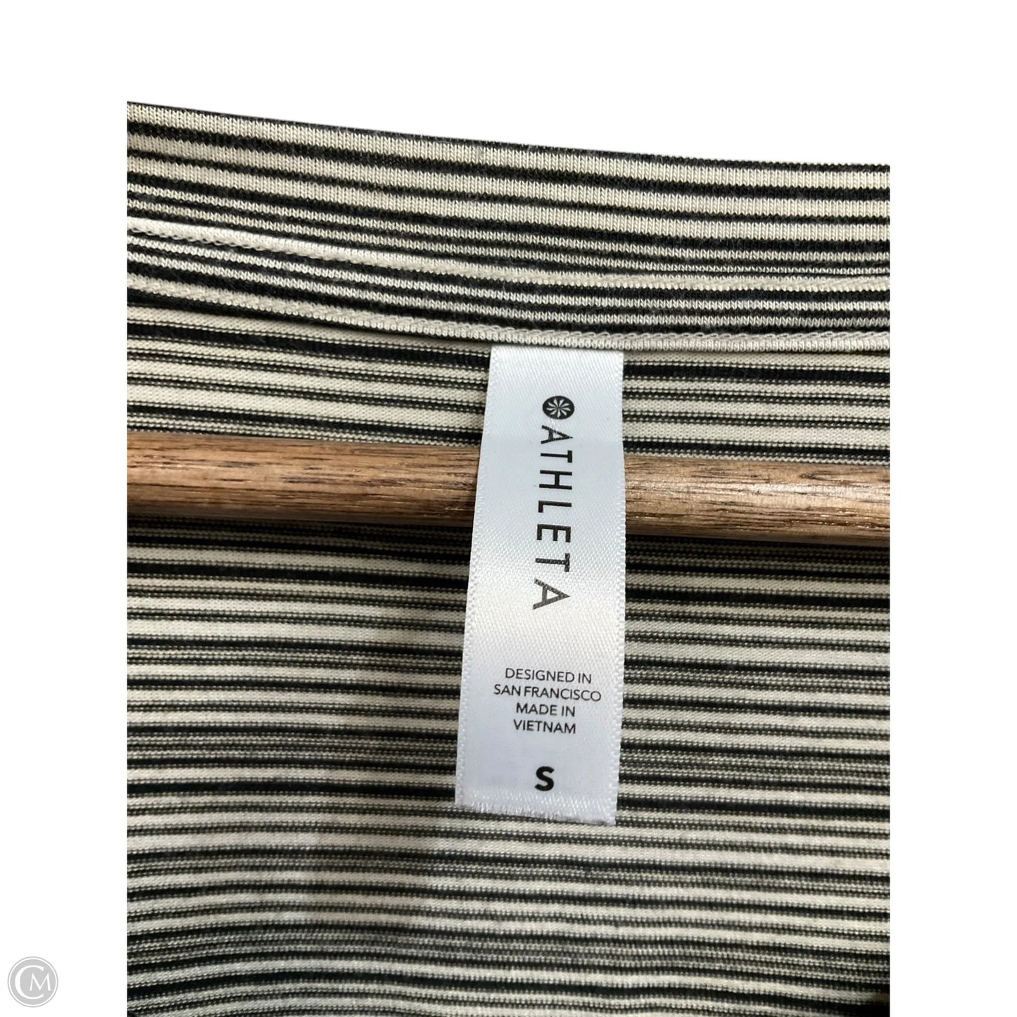 Athletic Top Long Sleeve Crewneck By Athleta In Striped Pattern, Size: S