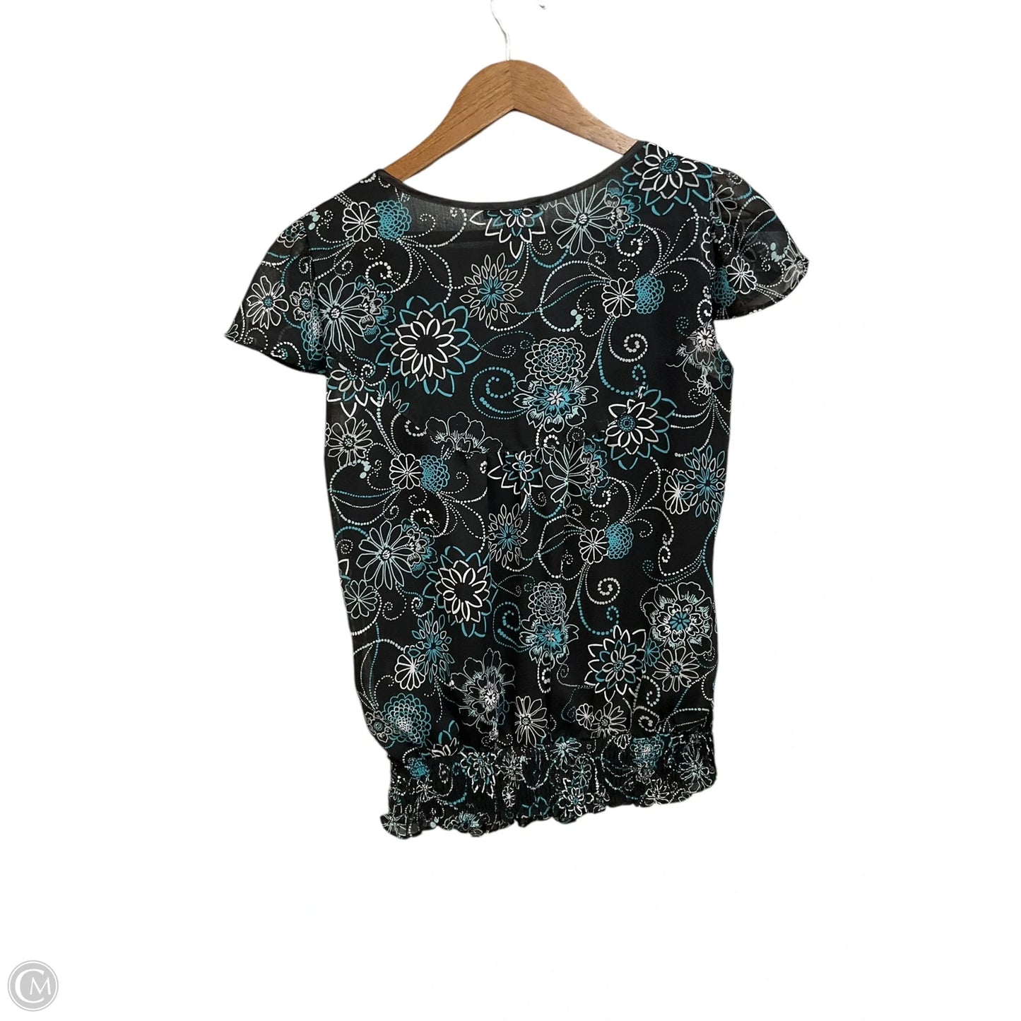 Blouse Short Sleeve By Apt 9 In Floral Print, Size: S