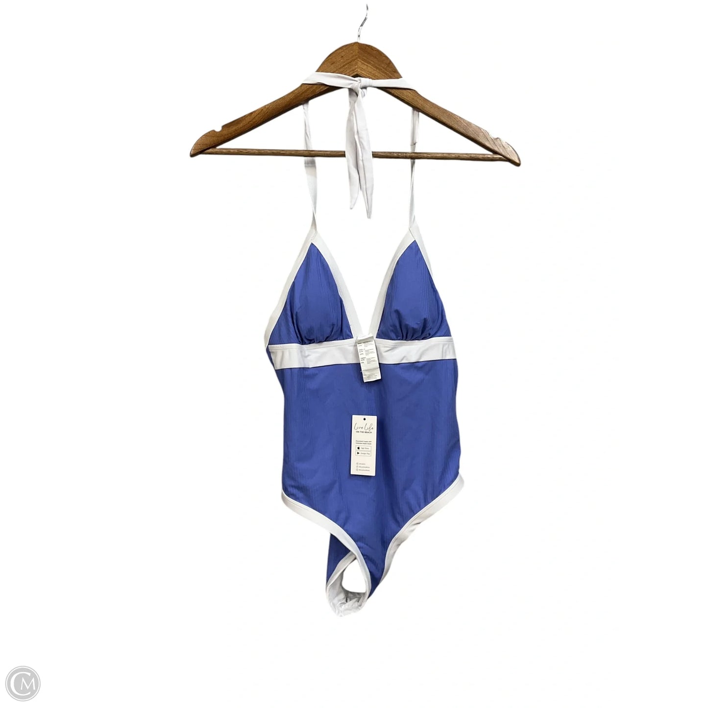 Swimsuit By Cupshe In Purple & White, Size: S