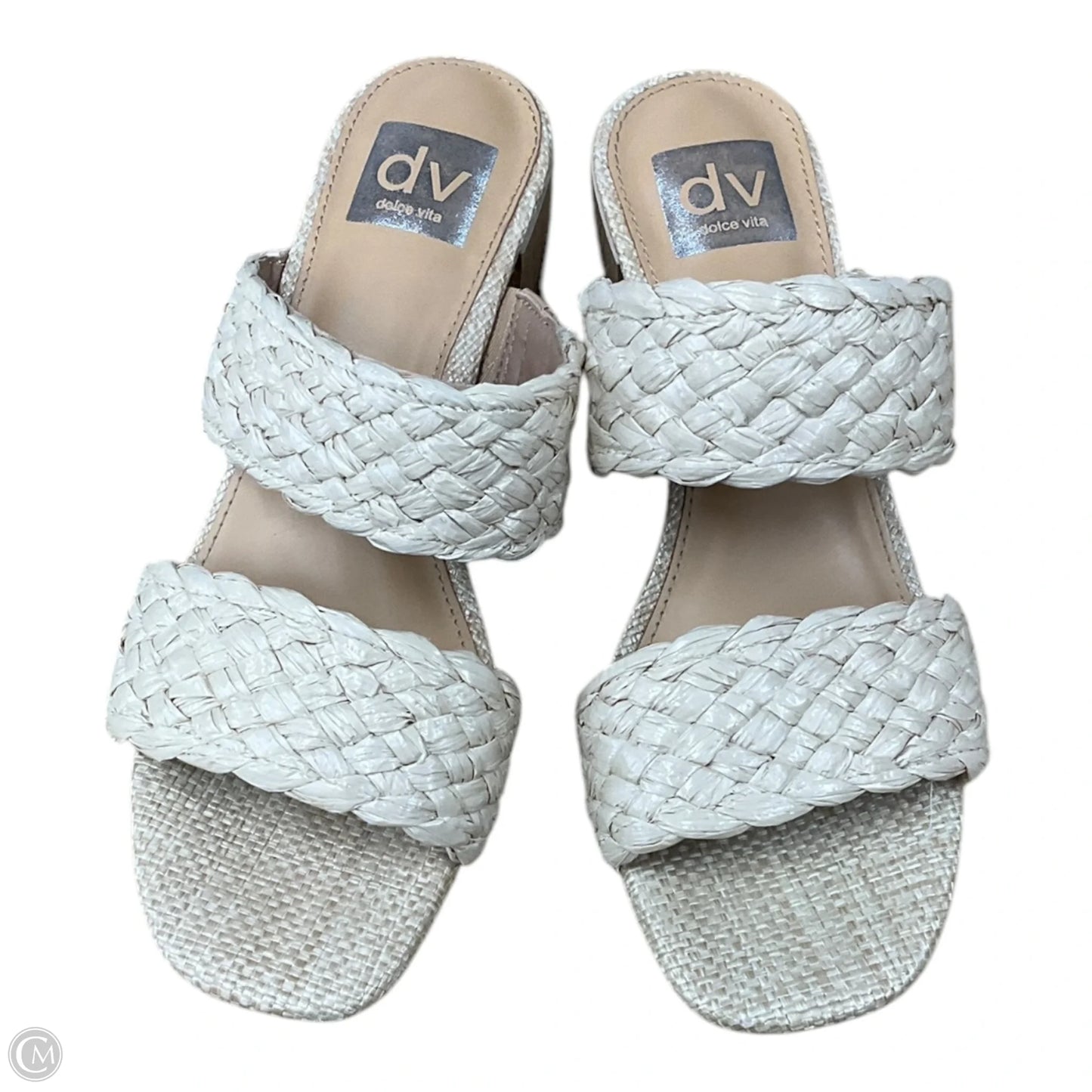 Sandals Heels Block By Dolce Vita In Beige, Size: 7.5