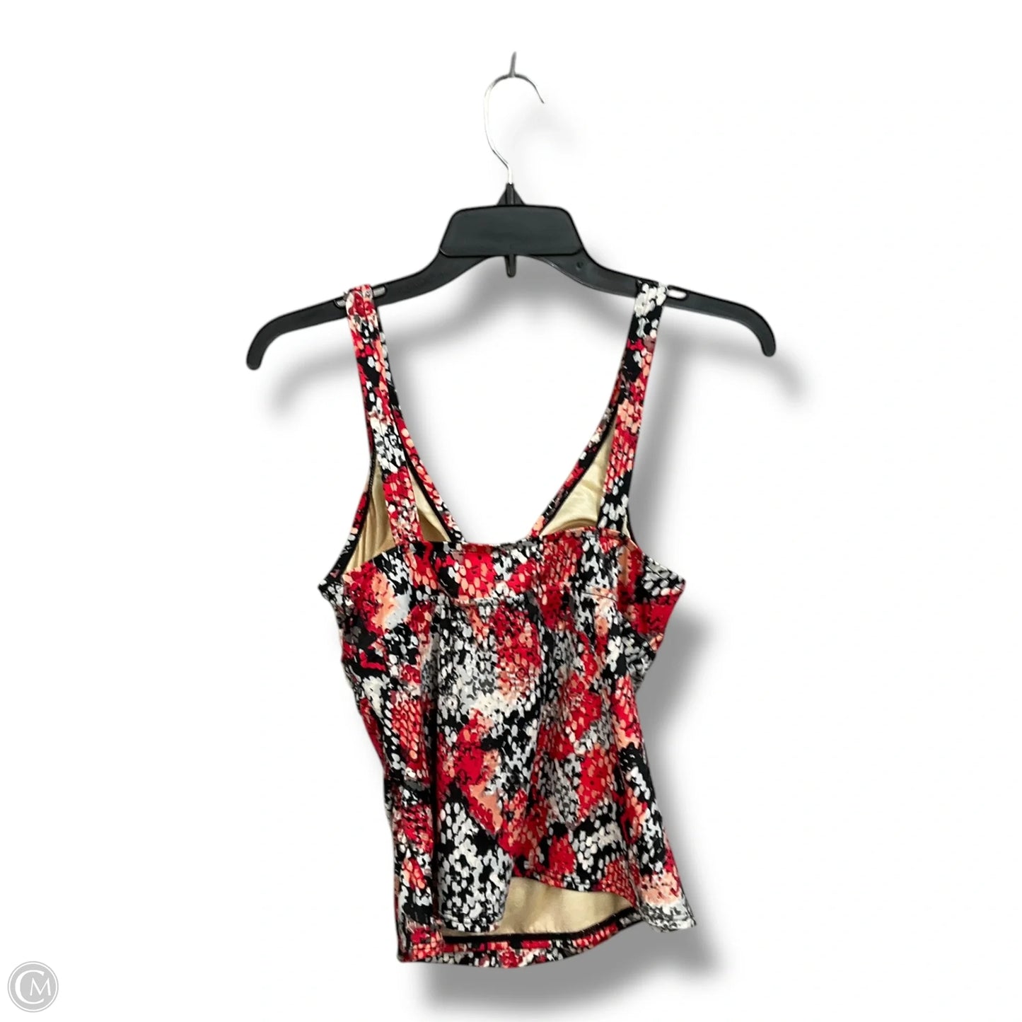 Swimsuit Top By International Concepts In Black & Red, Size: M