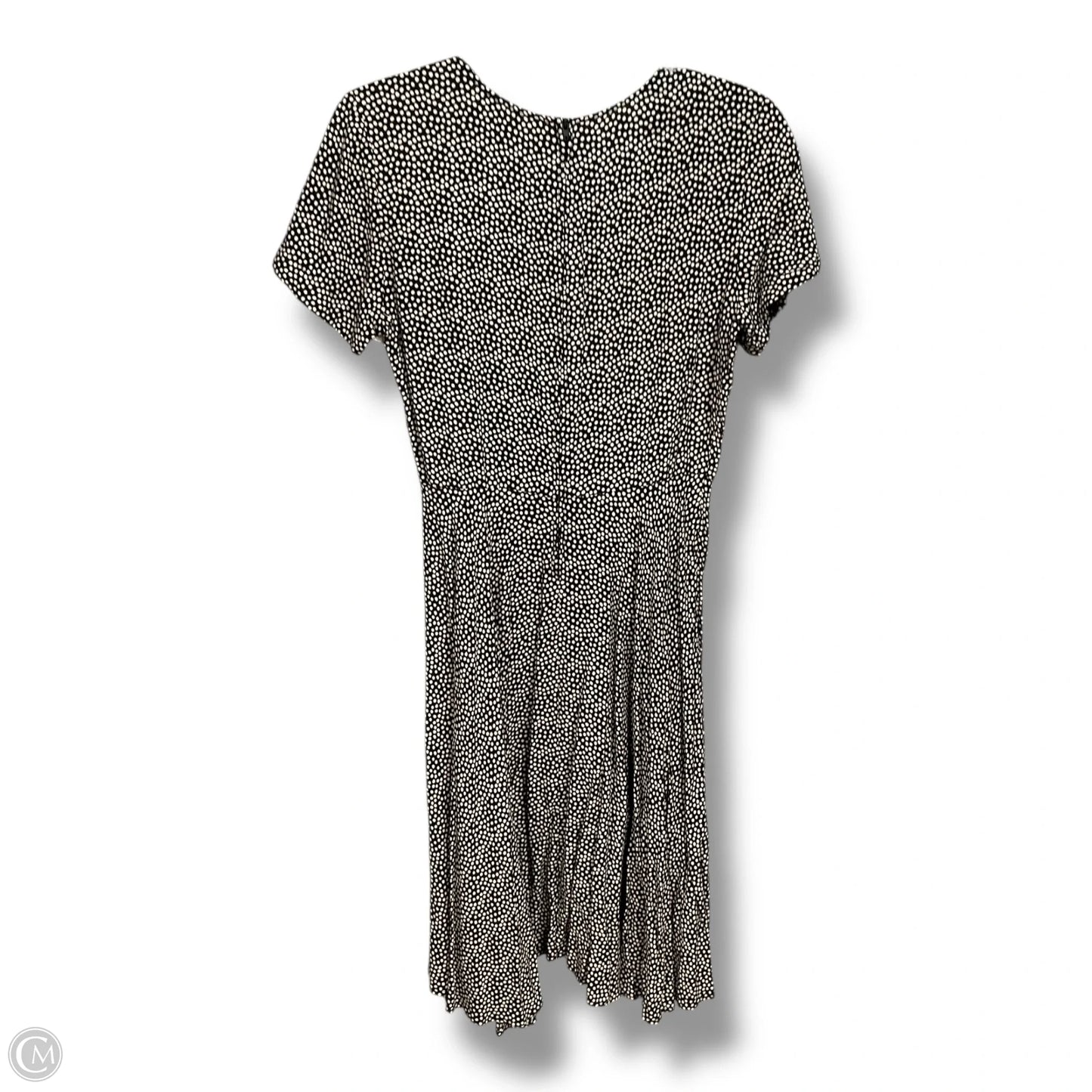 Dress Casual Midi By H&m In Black & Cream, Size: M