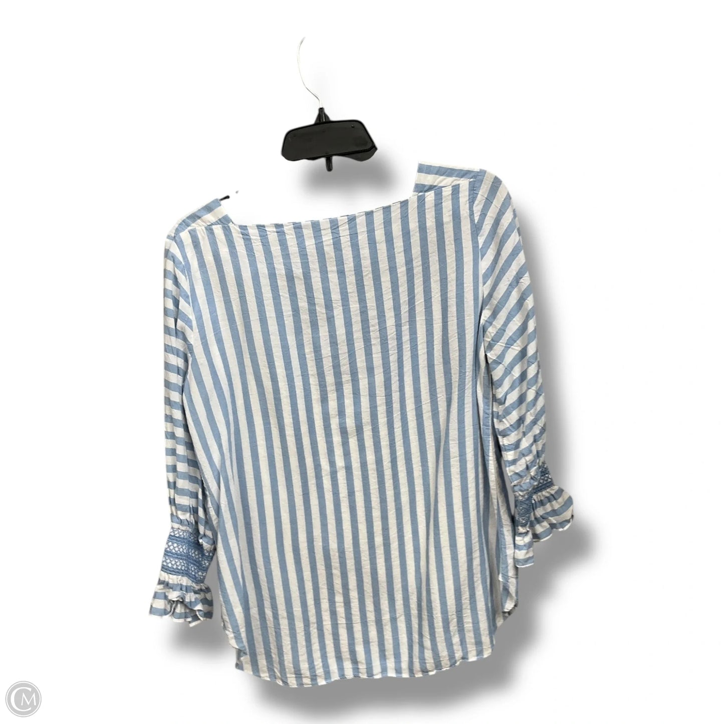 Top 3/4 Sleeve By Jones New York In Striped Pattern, Size: S