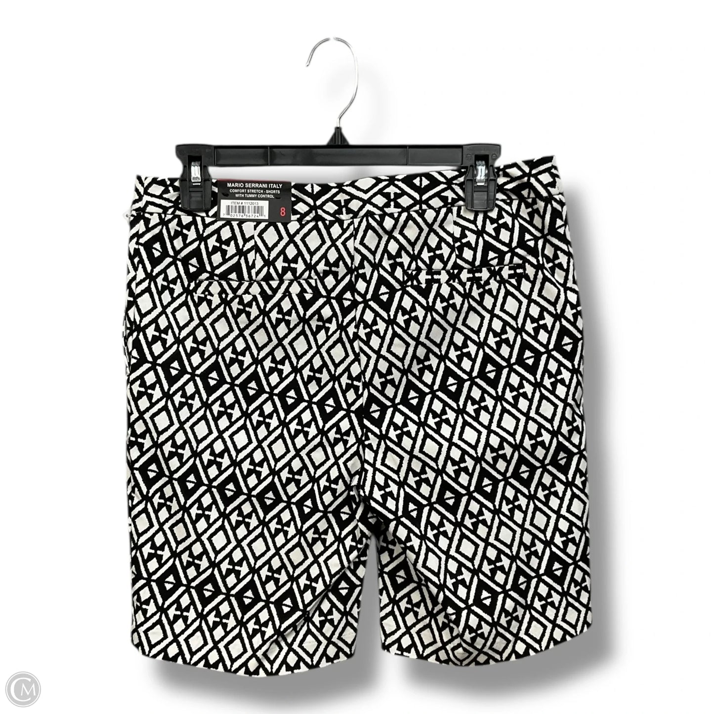 Shorts By Mario Serrani In Geometric Pattern, Size: 8