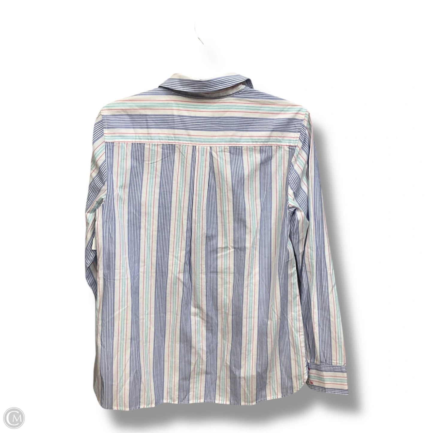 Blouse Long Sleeve By Talbots In Striped Pattern, Size: S
