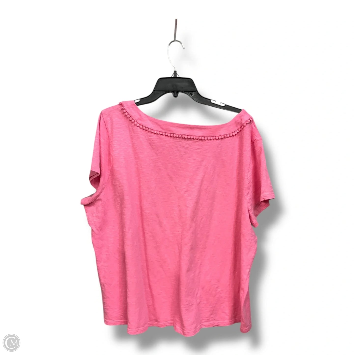 Top Short Sleeve By Talbots In Pink, Size: 3x