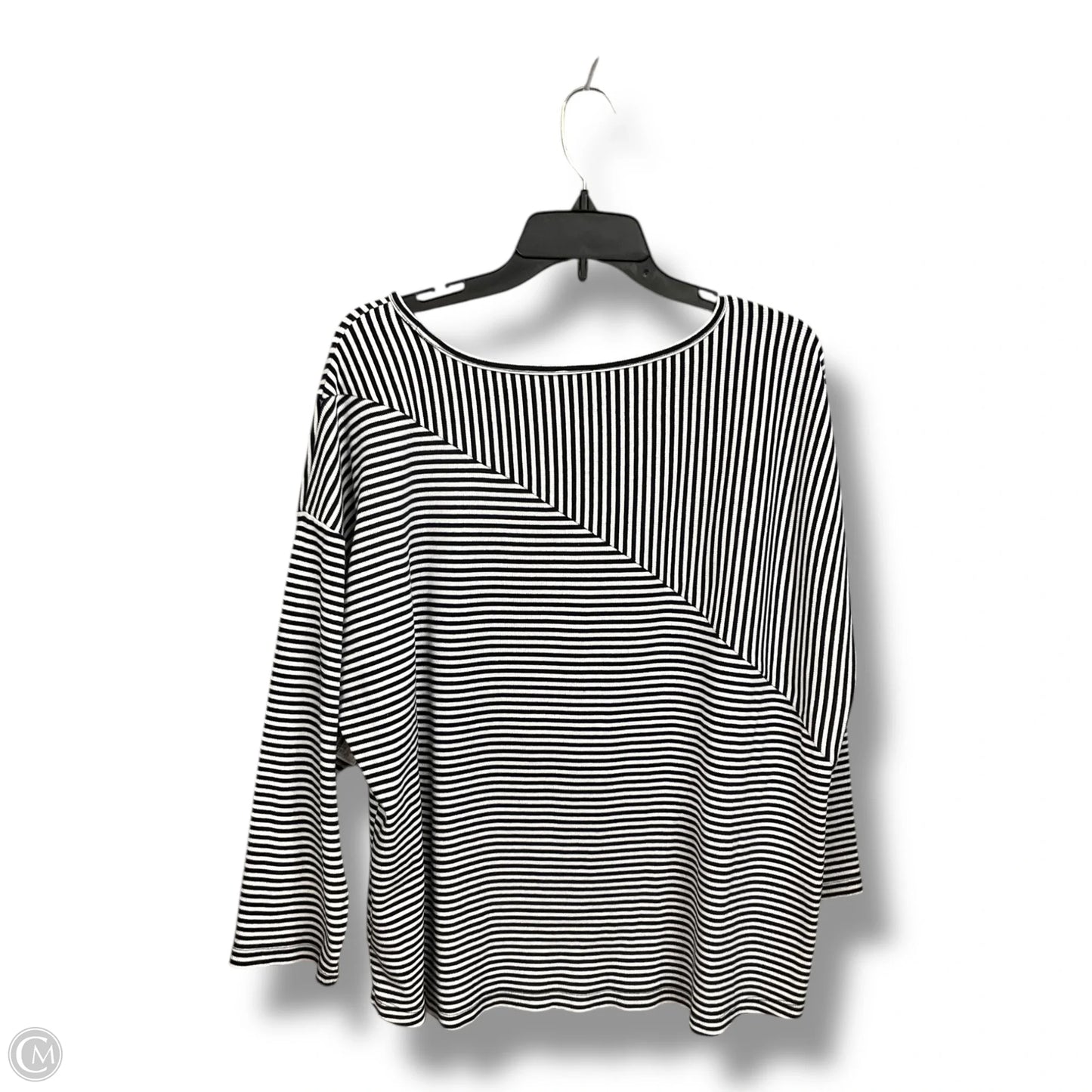 Top 3/4 Sleeve By Talbots In Striped Pattern, Size: 3x
