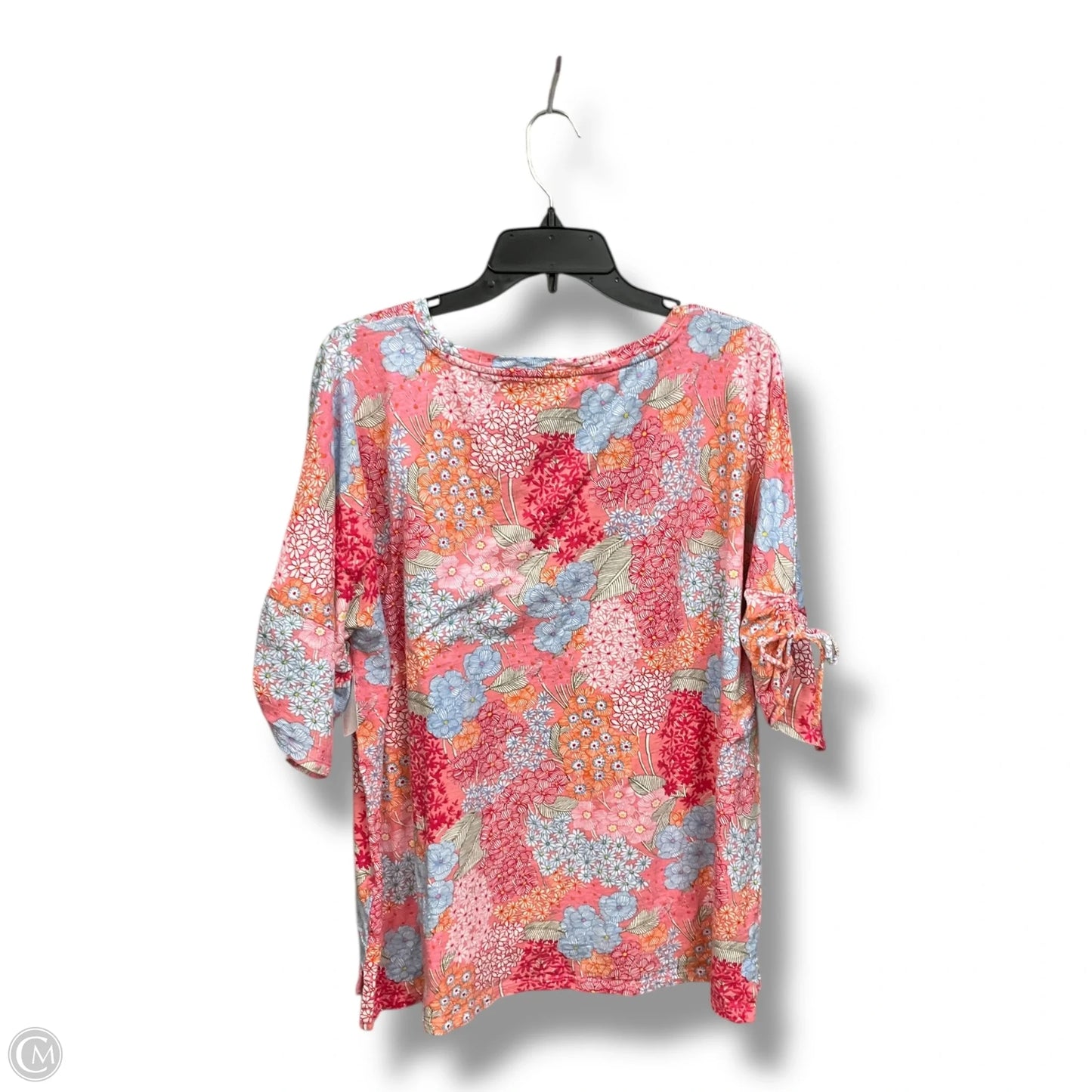 Top Short Sleeve By Talbots In Floral Print, Size: 3x