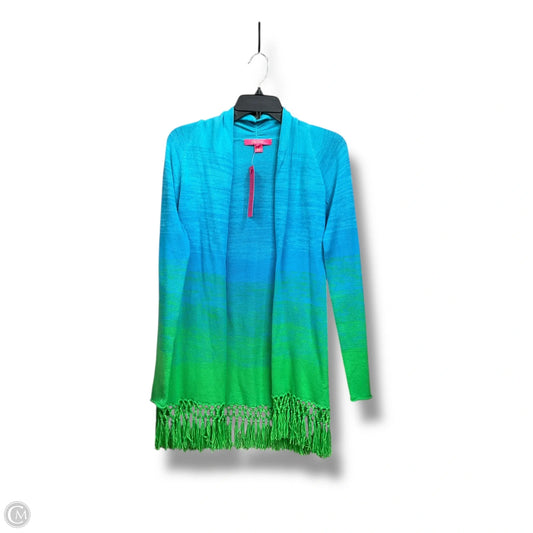 Cardigan Designer By Lilly Pulitzer In Blue & Green, Size: Xs
