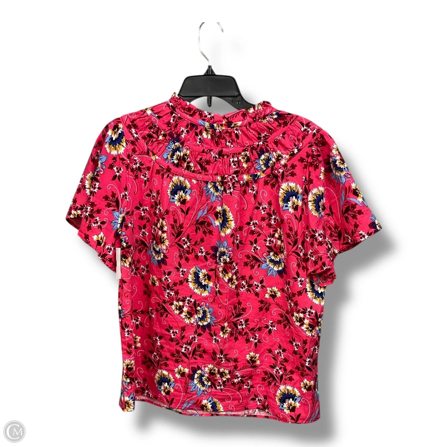 Blouse Short Sleeve By Loft In Floral Print, Size: M