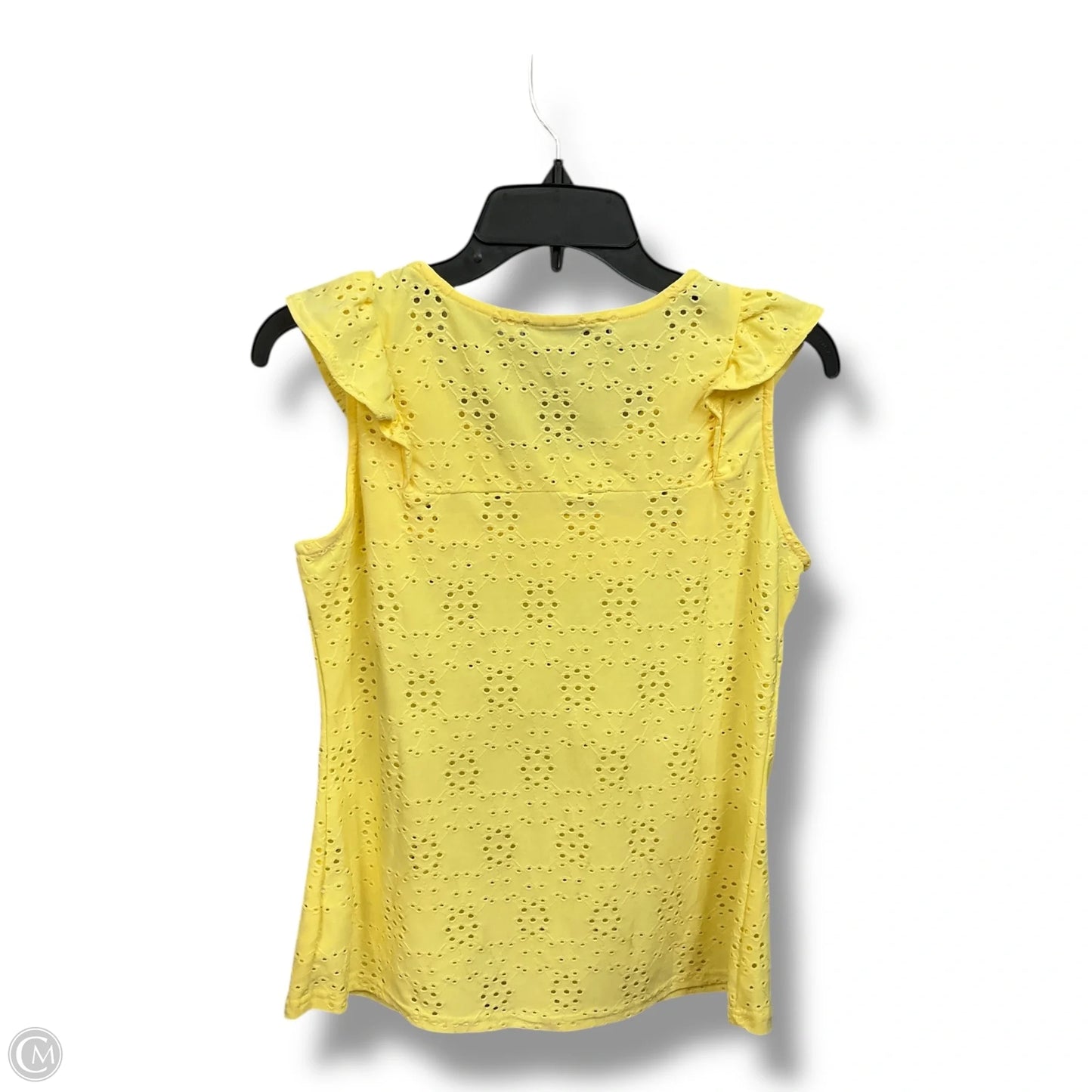 Top Sleeveless By Carolyn Taylor In Yellow, Size: S