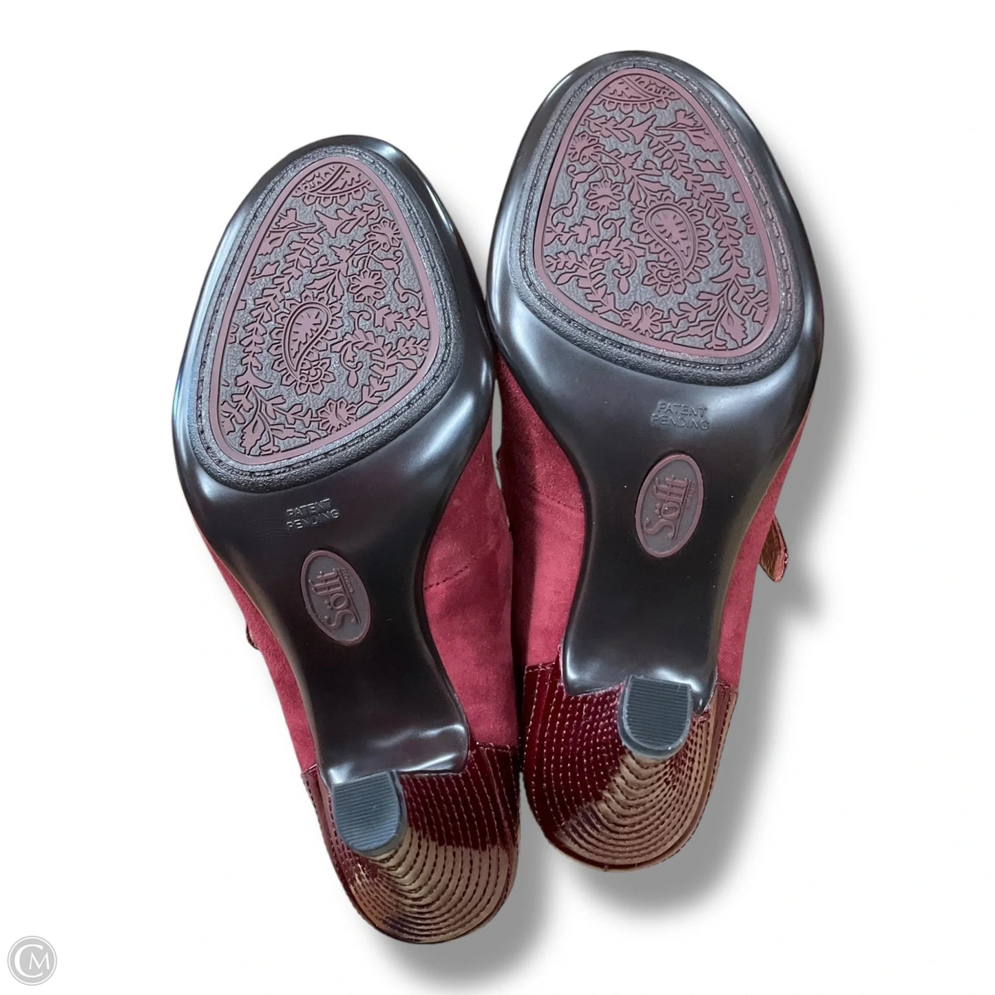 Shoes Heels Block By Sofft In Red, Size: 7.5