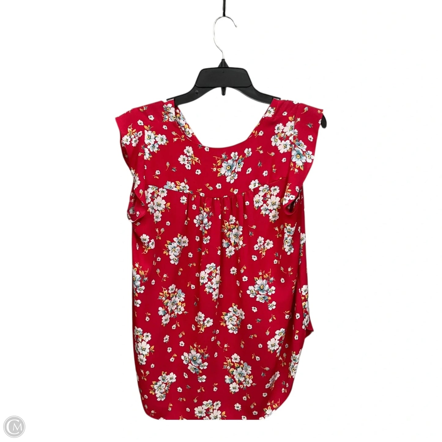 Blouse Sleeveless By Loft In Red, Size: Mp