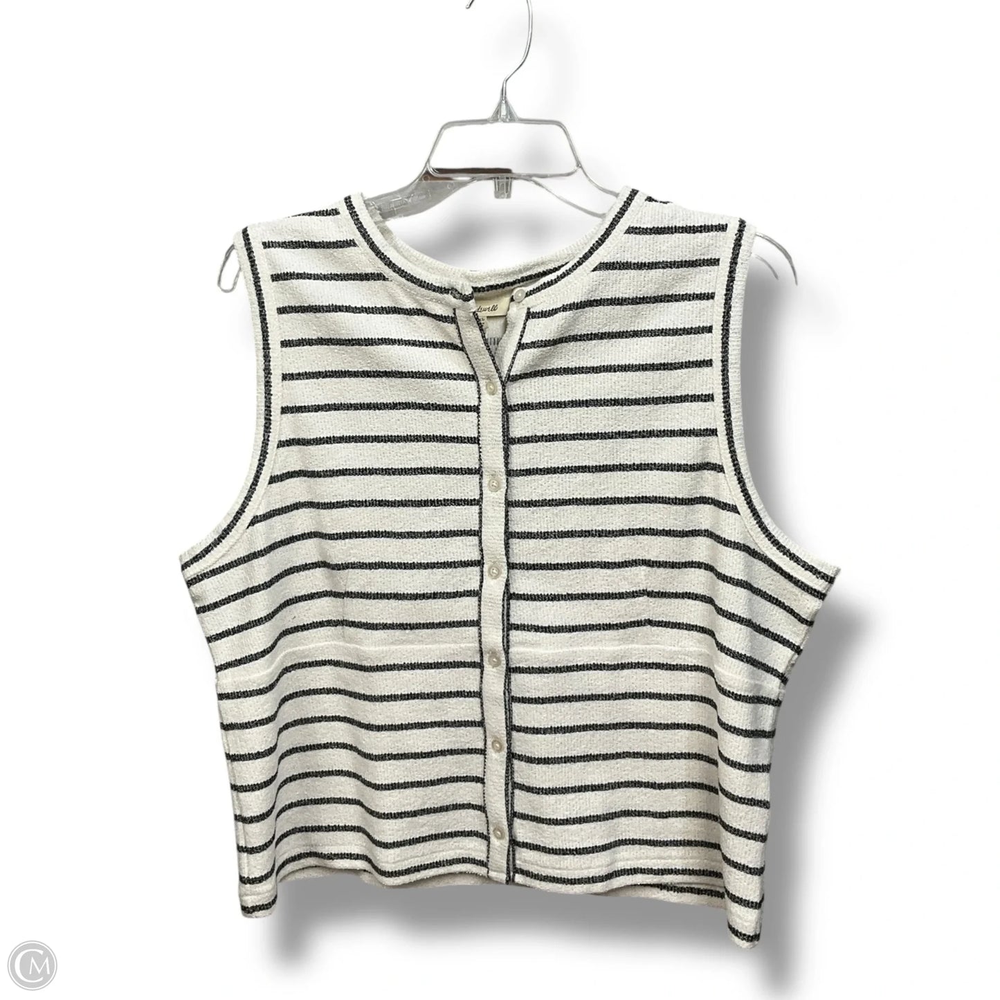 Top Sleeveless By Madewell In Striped Pattern, Size: Xxl