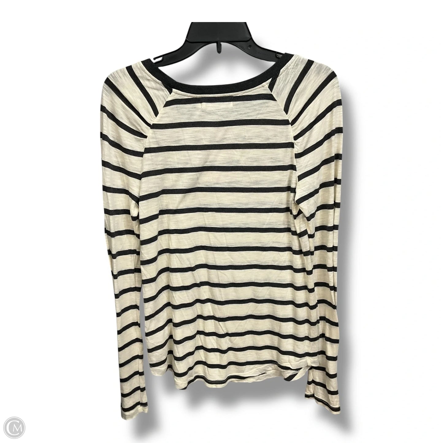 Top Long Sleeve By Velvet In Striped Pattern, Size: M