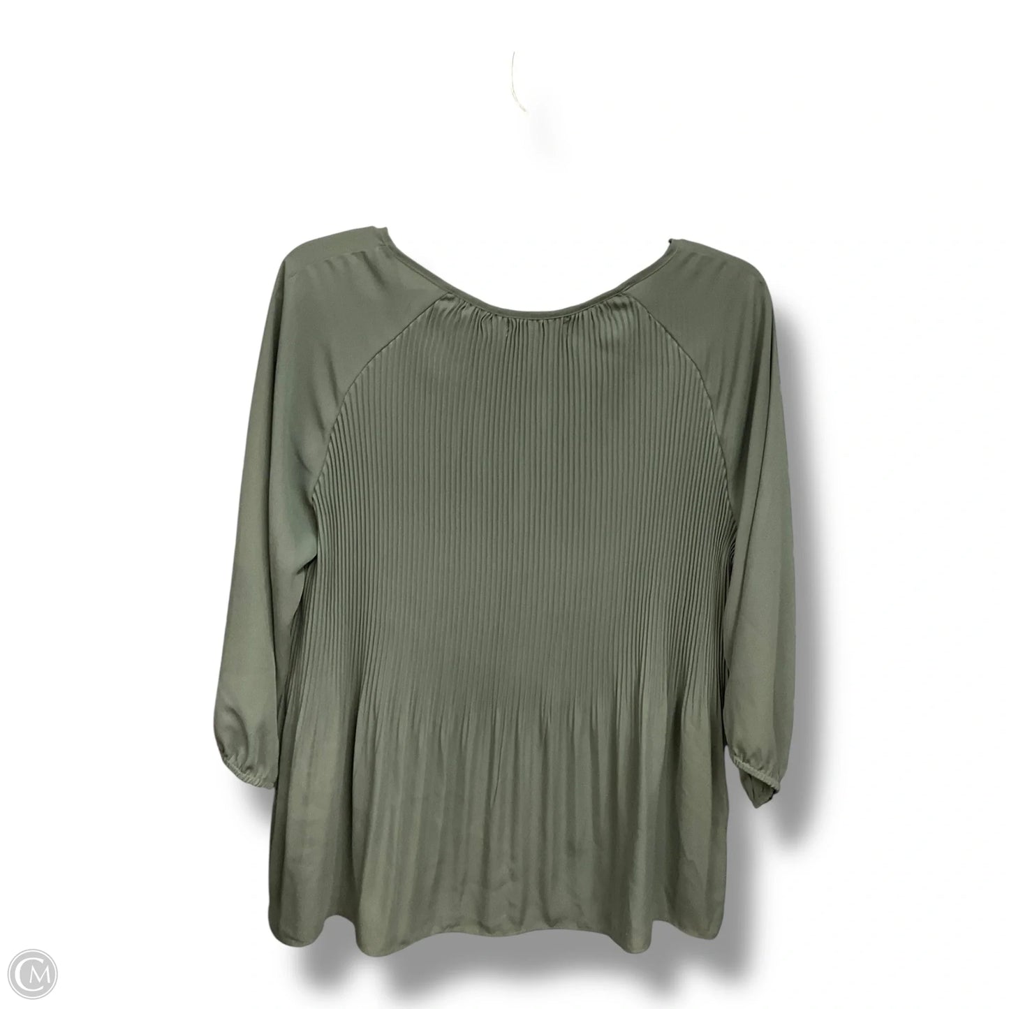 Blouse 3/4 Sleeve By Pleione In Green, Size: L