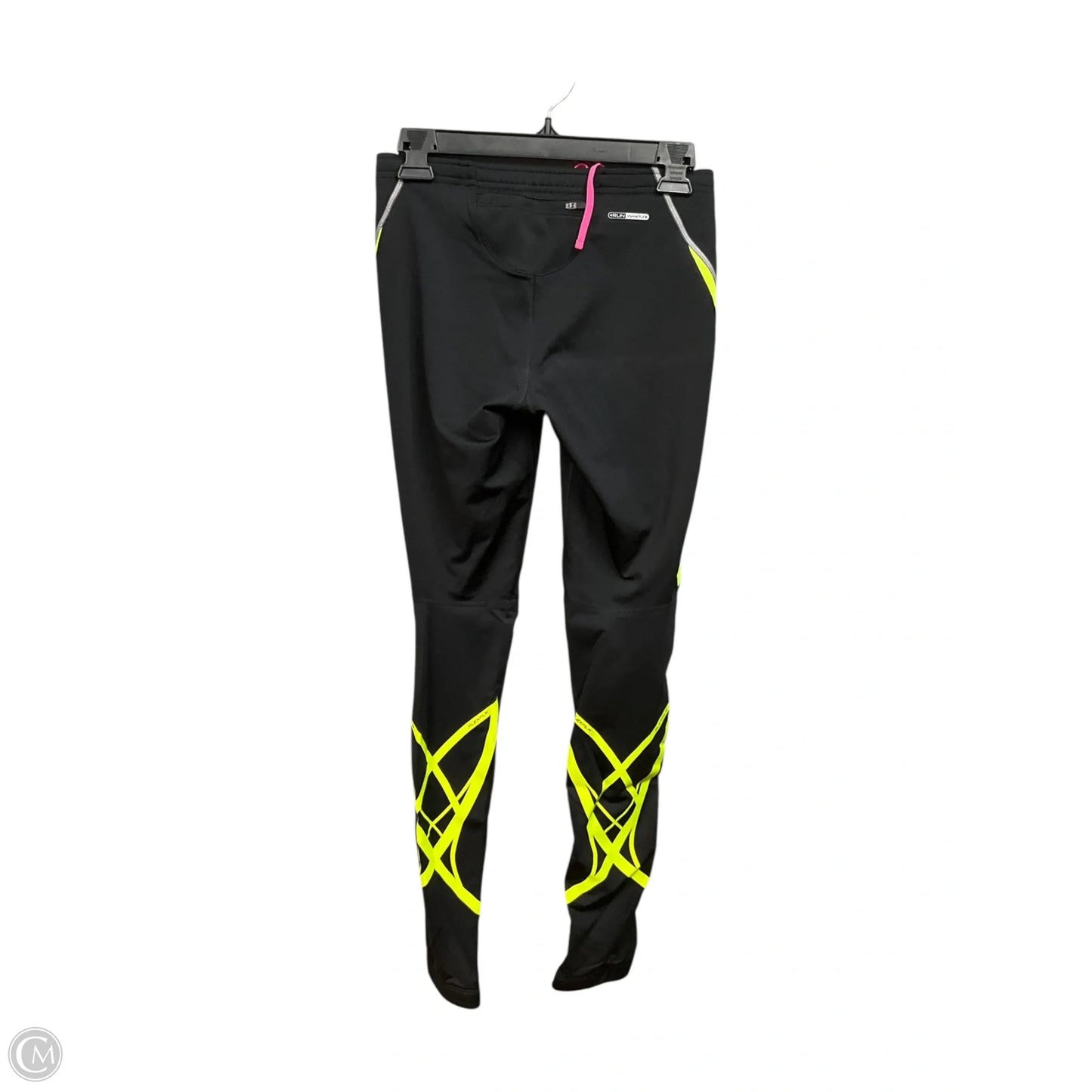 Athletic Leggings By Saucony In Black & Yellow, Size: S