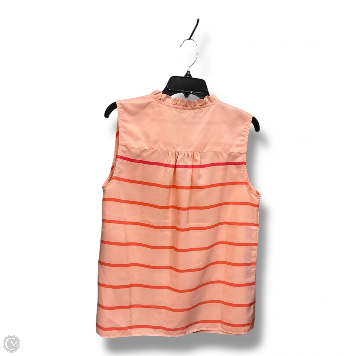 Blouse Sleeveless By Tommy Hilfiger In Orange, Size: L
