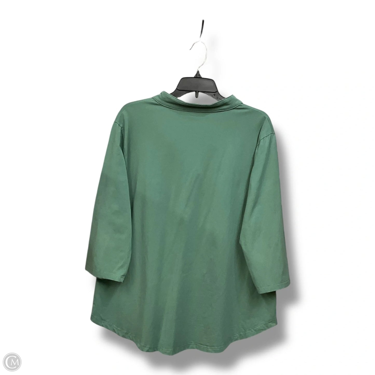 Top 3/4 Sleeve By Clothes Mentor In Green, Size: Xxl