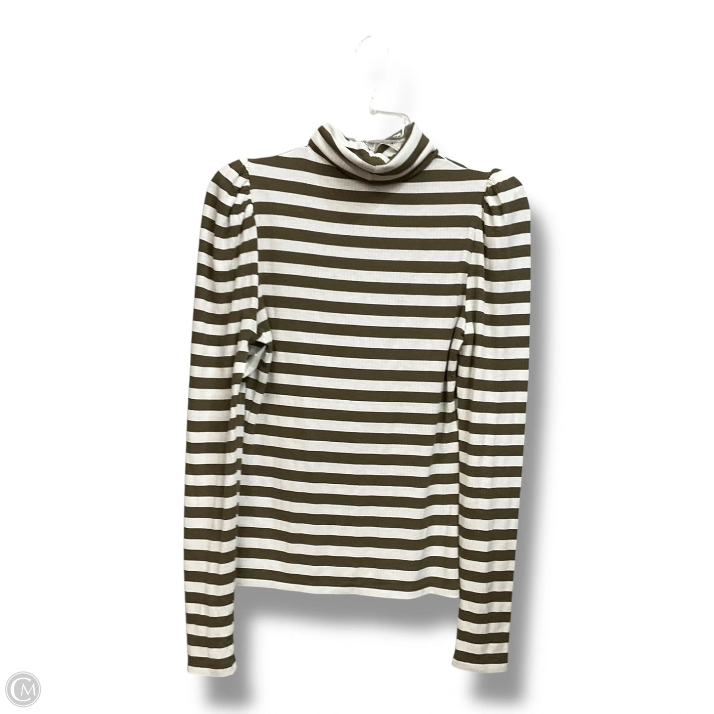 Top Long Sleeve By Evereve In Striped Pattern, Size: S