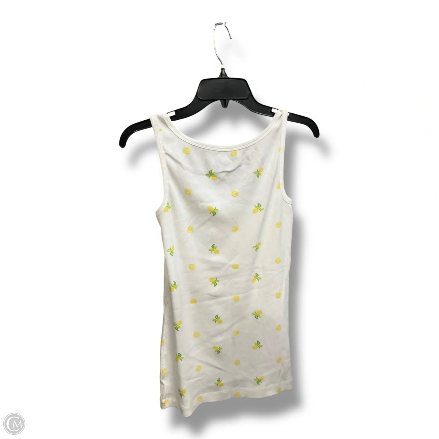 Tank Top By Bass In White & Yellow, Size: S