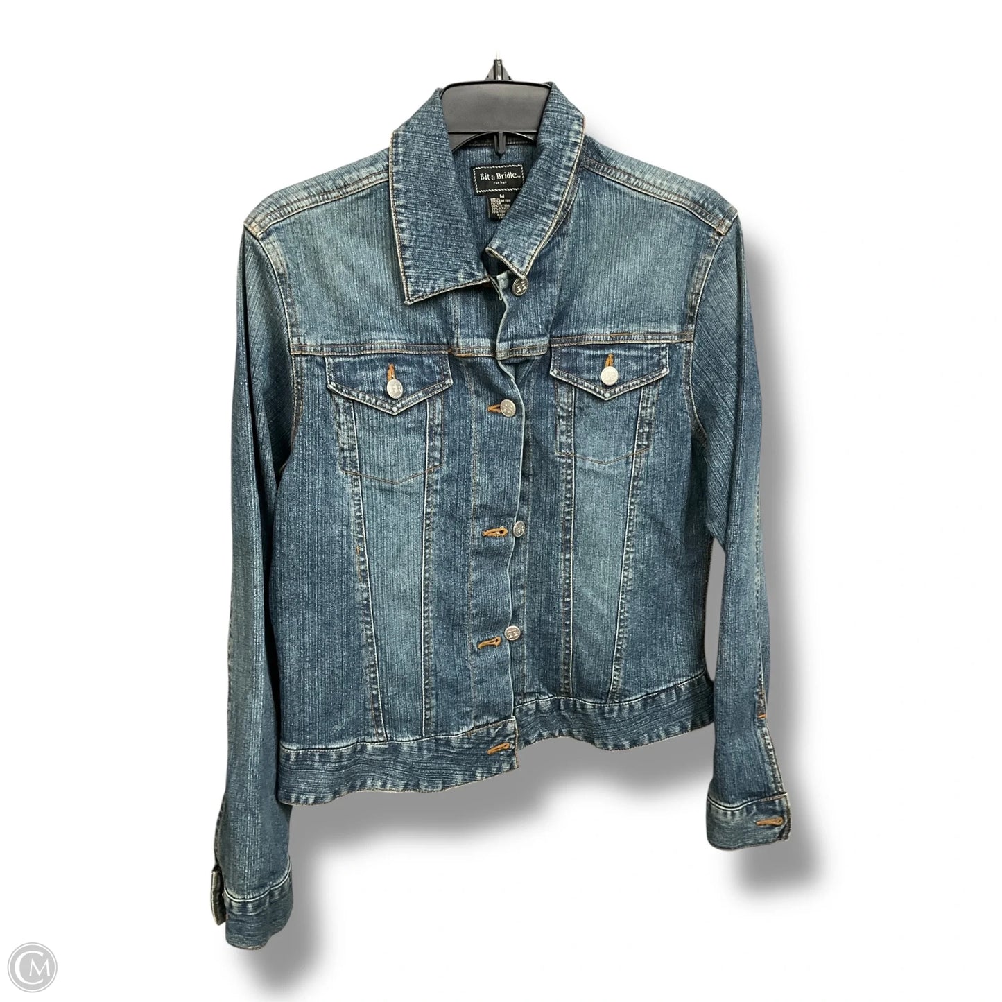 Jacket Denim By Clothes Mentor In Blue Denim, Size: M