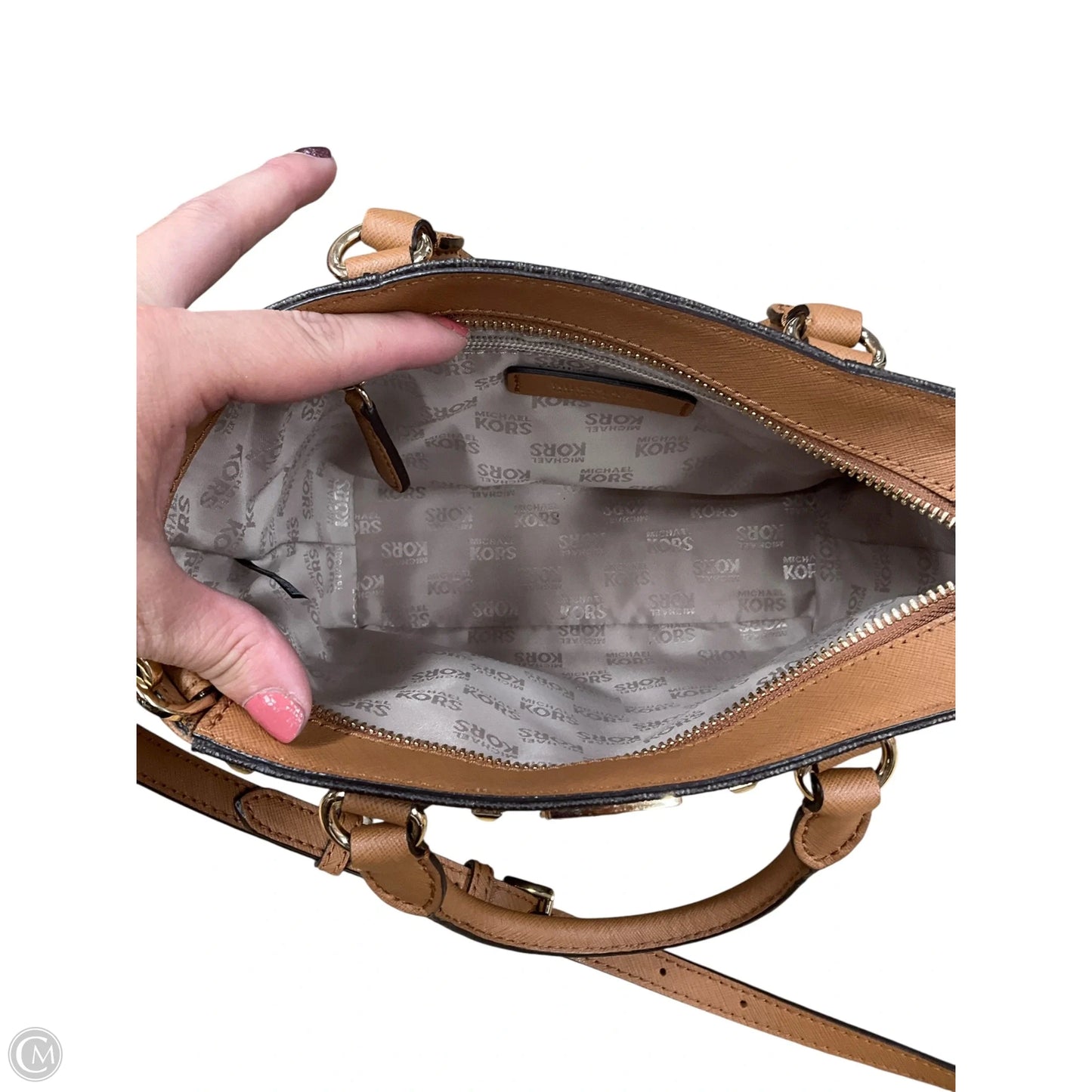 Handbag Leather By Michael By Michael Kors, Size: Small