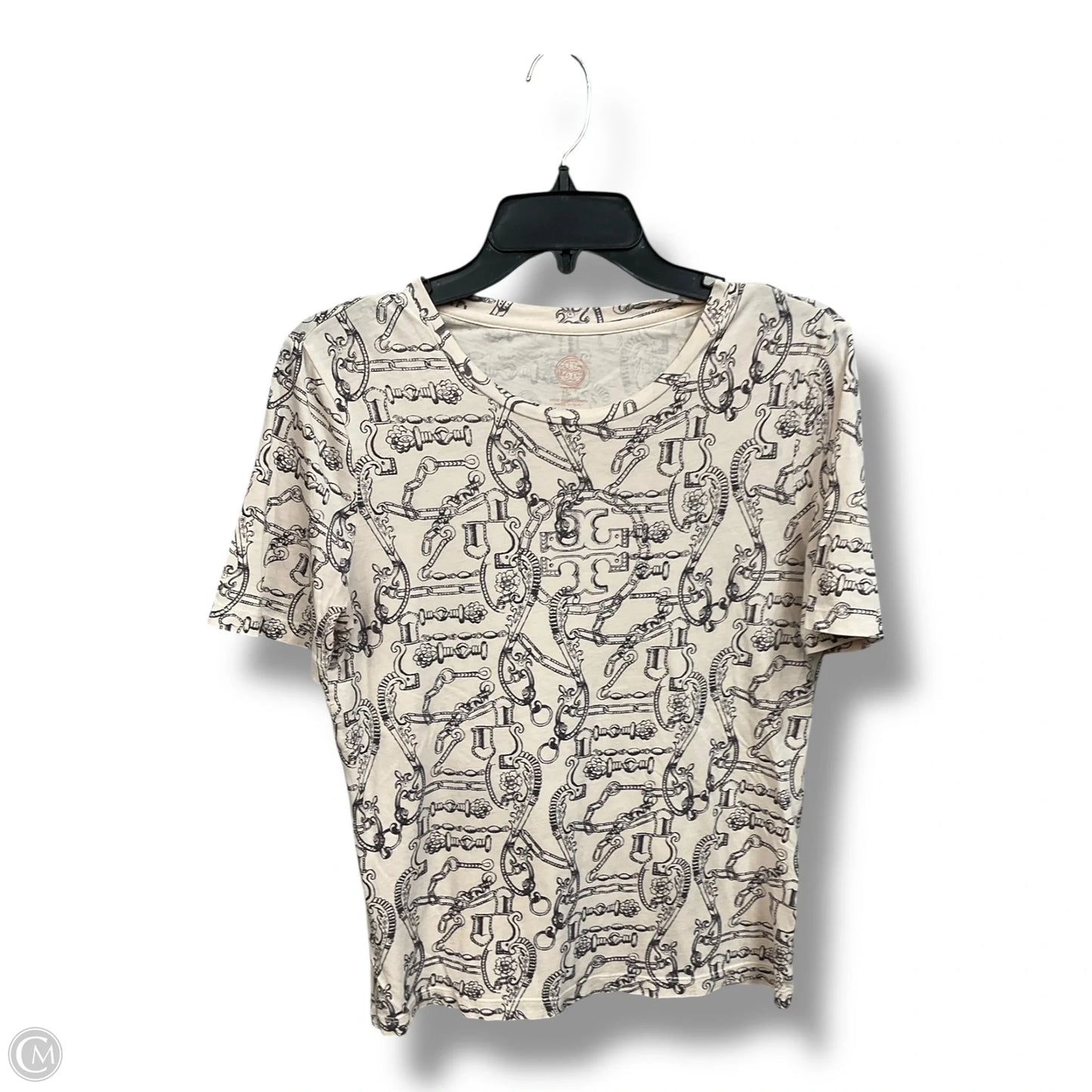 Top Short Sleeve Designer By Tory Burch In Beige, Size: S