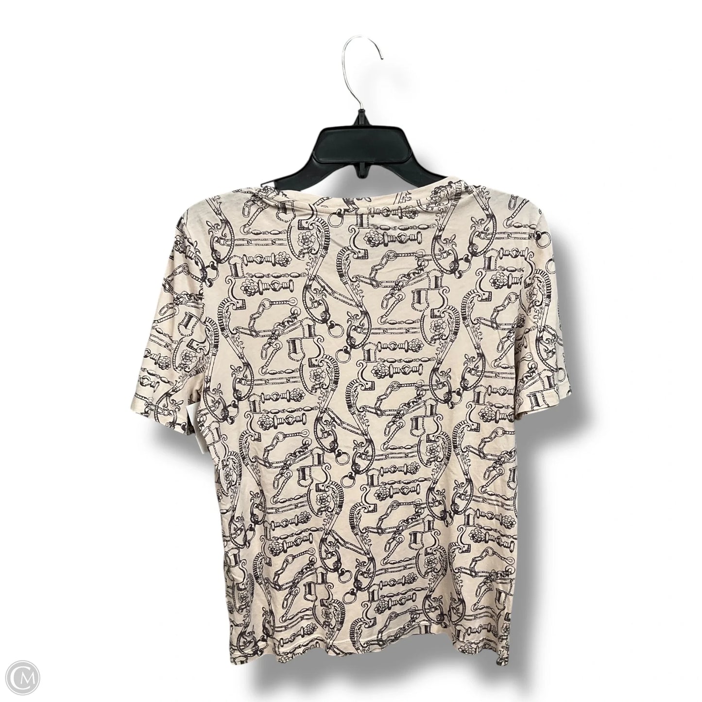 Top Short Sleeve Designer By Tory Burch In Beige, Size: S