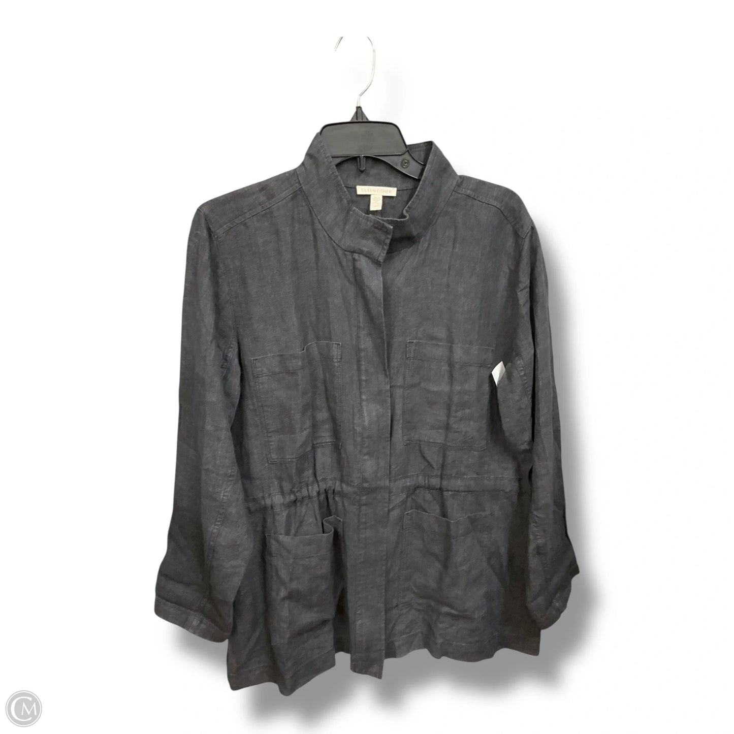 Jacket Utility By Eileen Fisher In Grey, Size: S