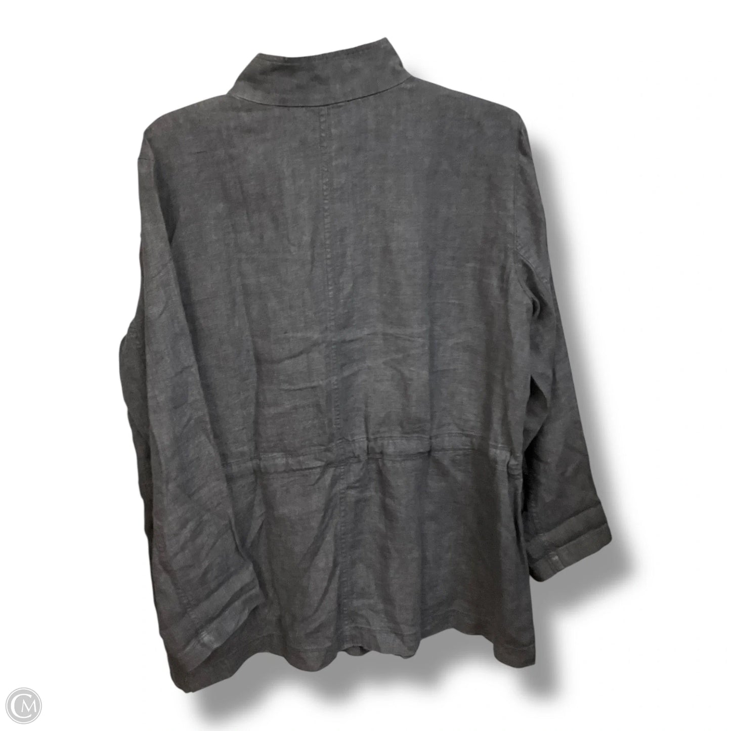 Jacket Utility By Eileen Fisher In Grey, Size: S