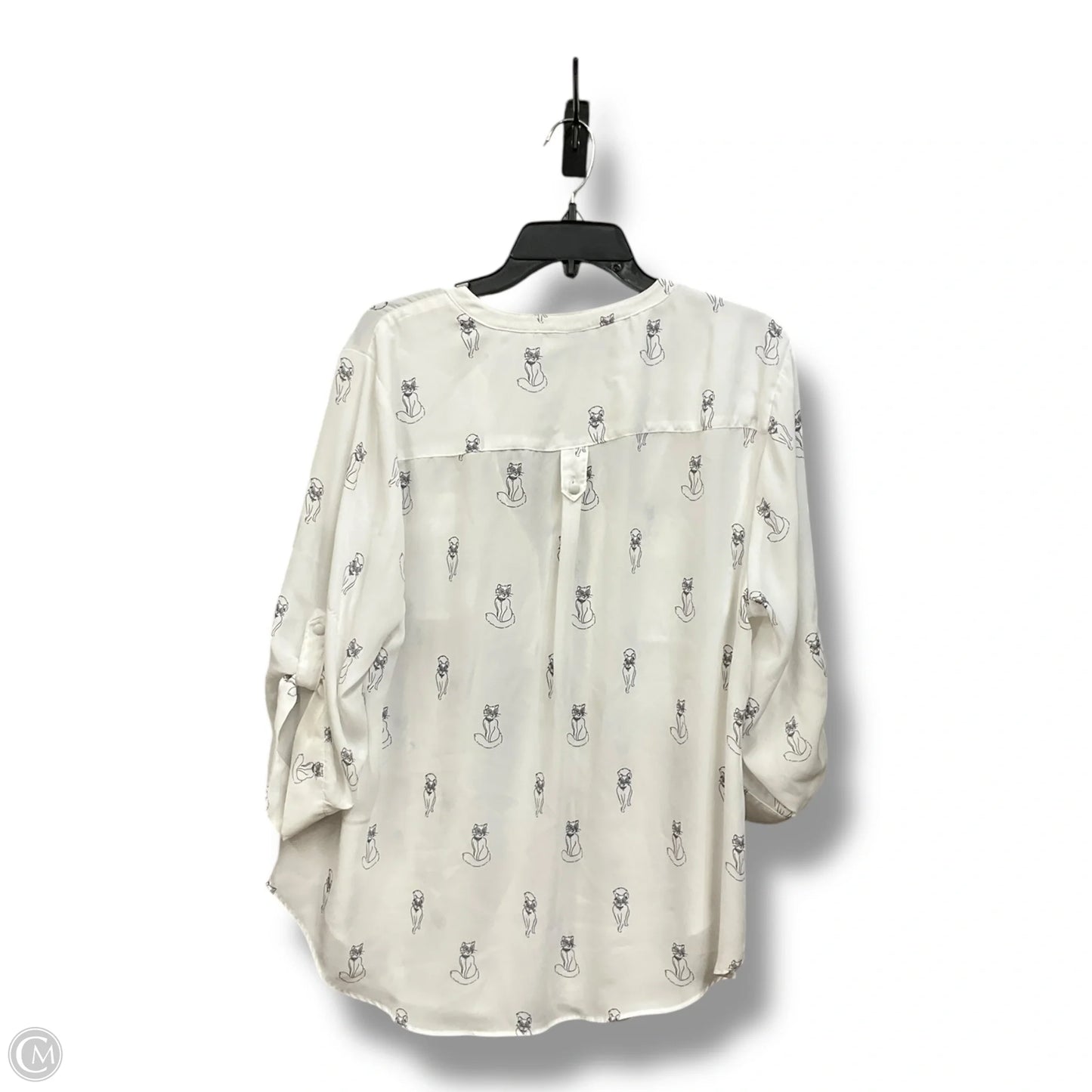 Blouse 3/4 Sleeve By Torrid In White, Size: 2x