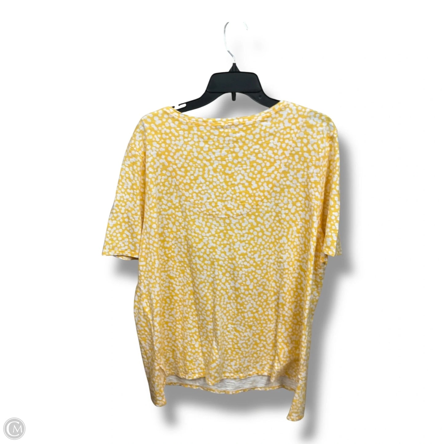 Top Short Sleeve By Chicos In Yellow, Size: Xl