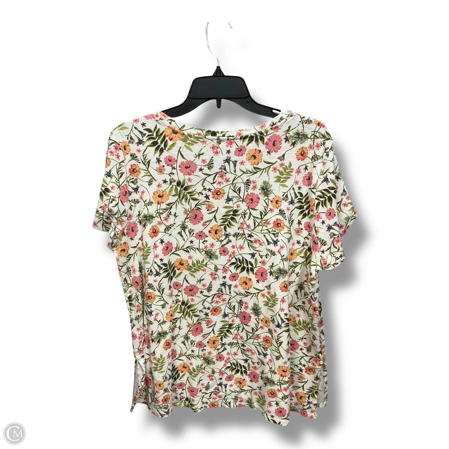 Top Short Sleeve By J. Jill In Floral Print, Size: Xl