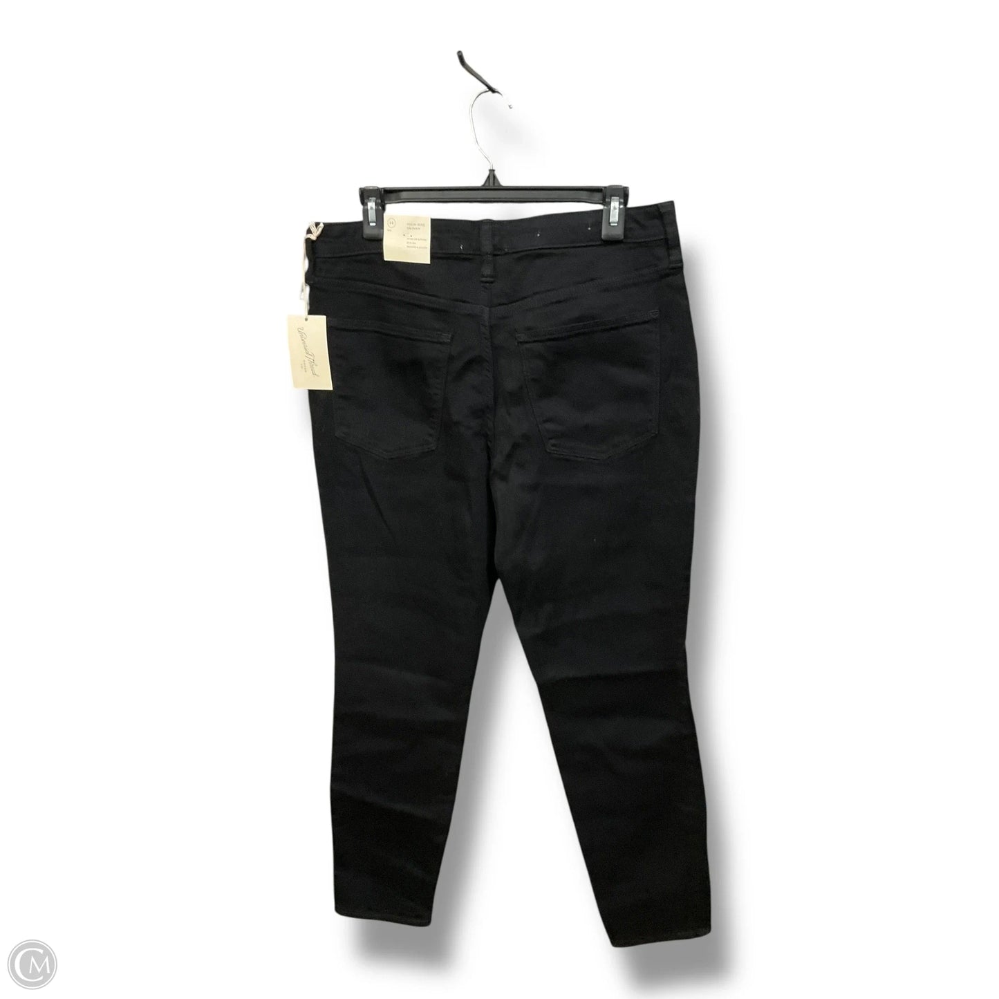 Jeans Skinny By Universal Thread In Black Denim, Size: 14