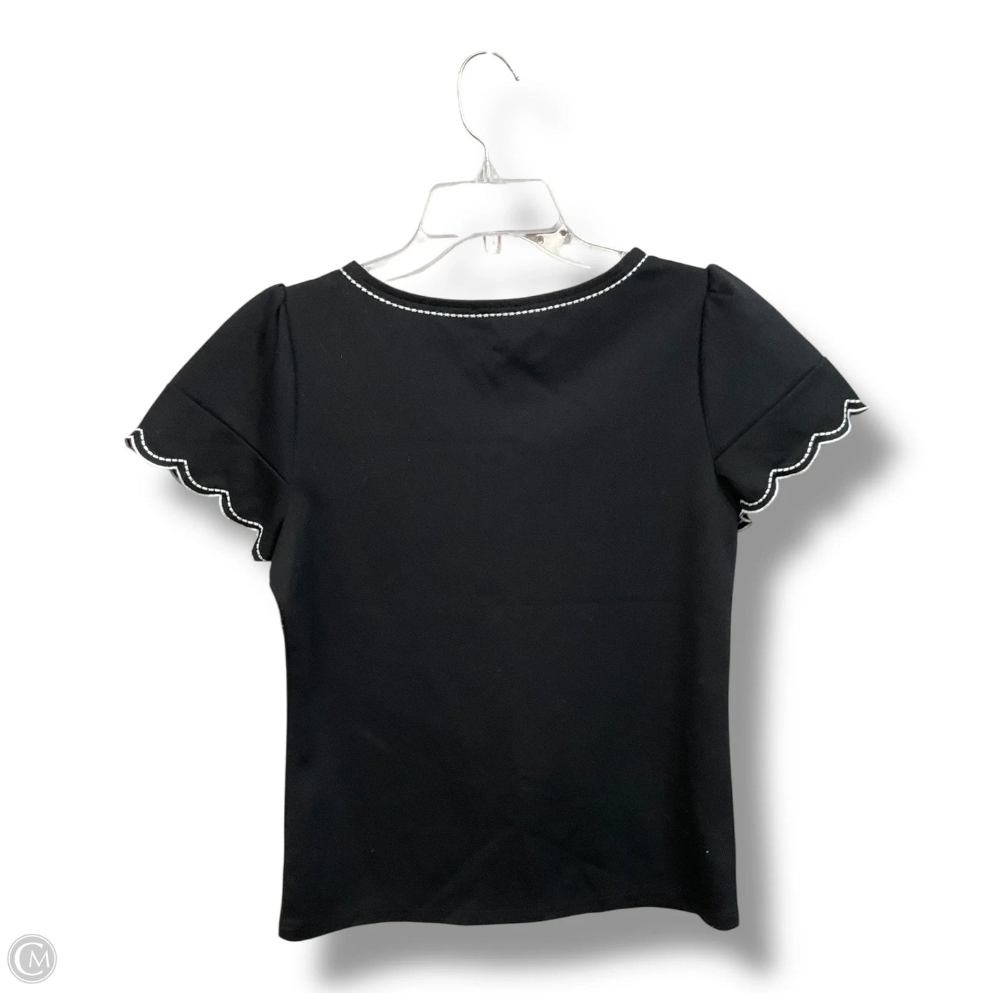 Top Short Sleeve By Ann Taylor In Black, Size: Xs