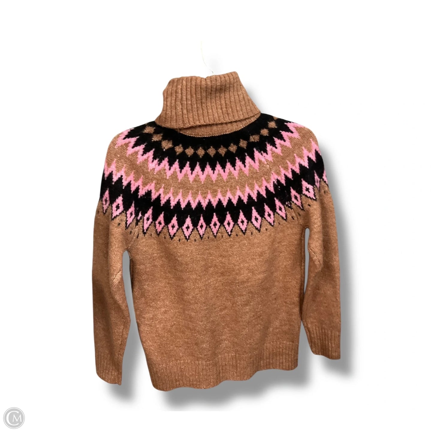 Sweater By Clothes Mentor In Brown & Pink, Size: Xs