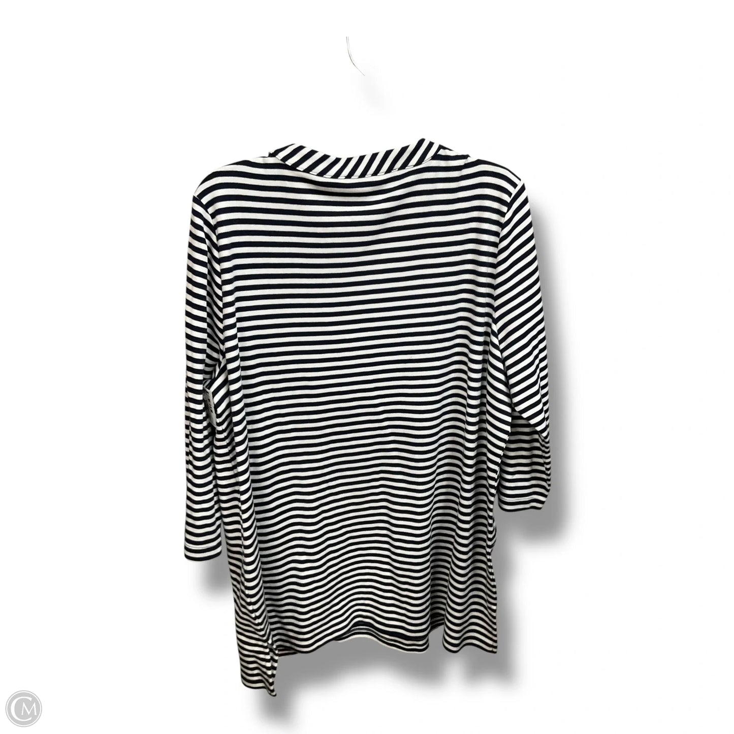 Tunic 3/4 Sleeve By Talbots In Striped Pattern, Size: 2x