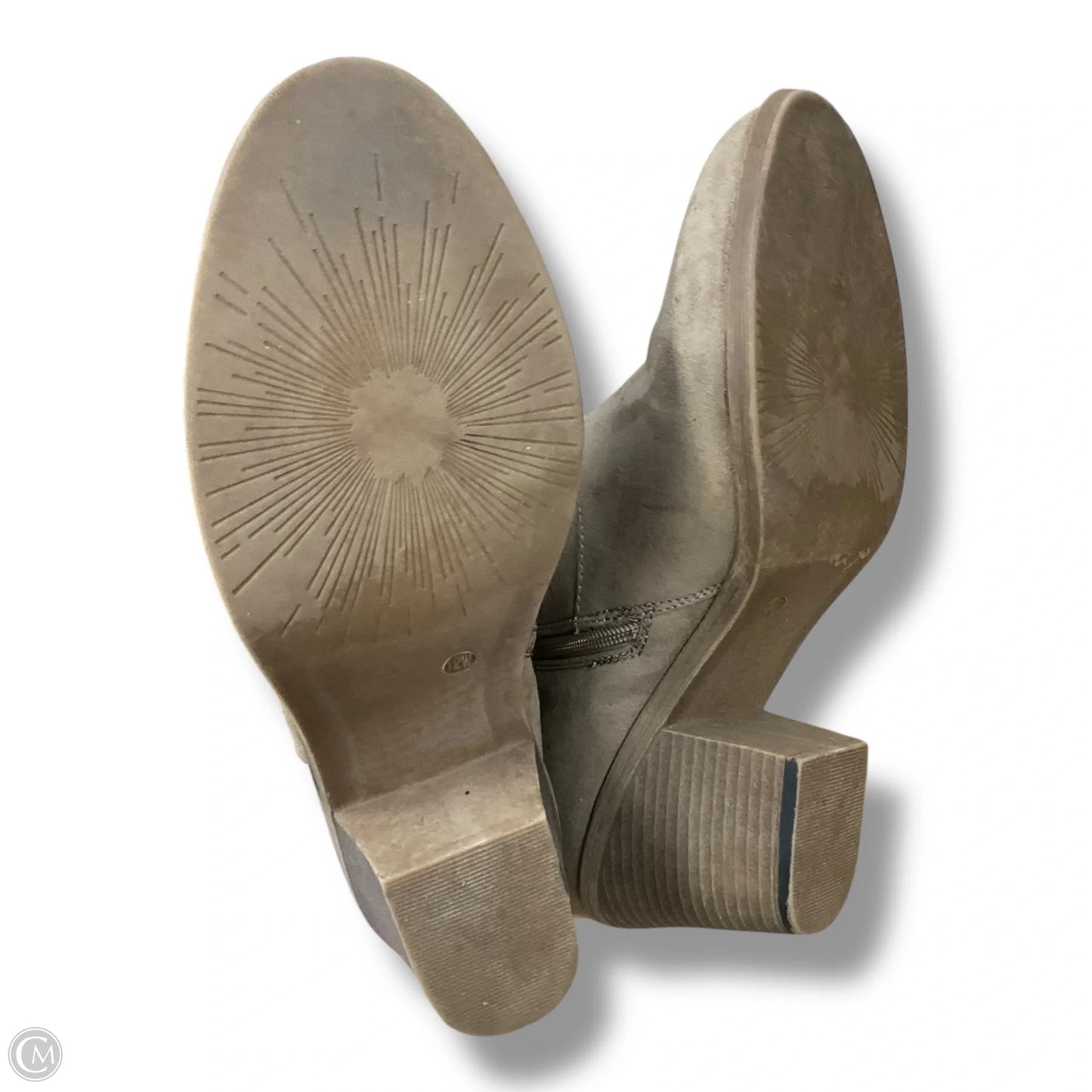 Boots Ankle Heels By Clothes Mentor In Beige, Size: 12