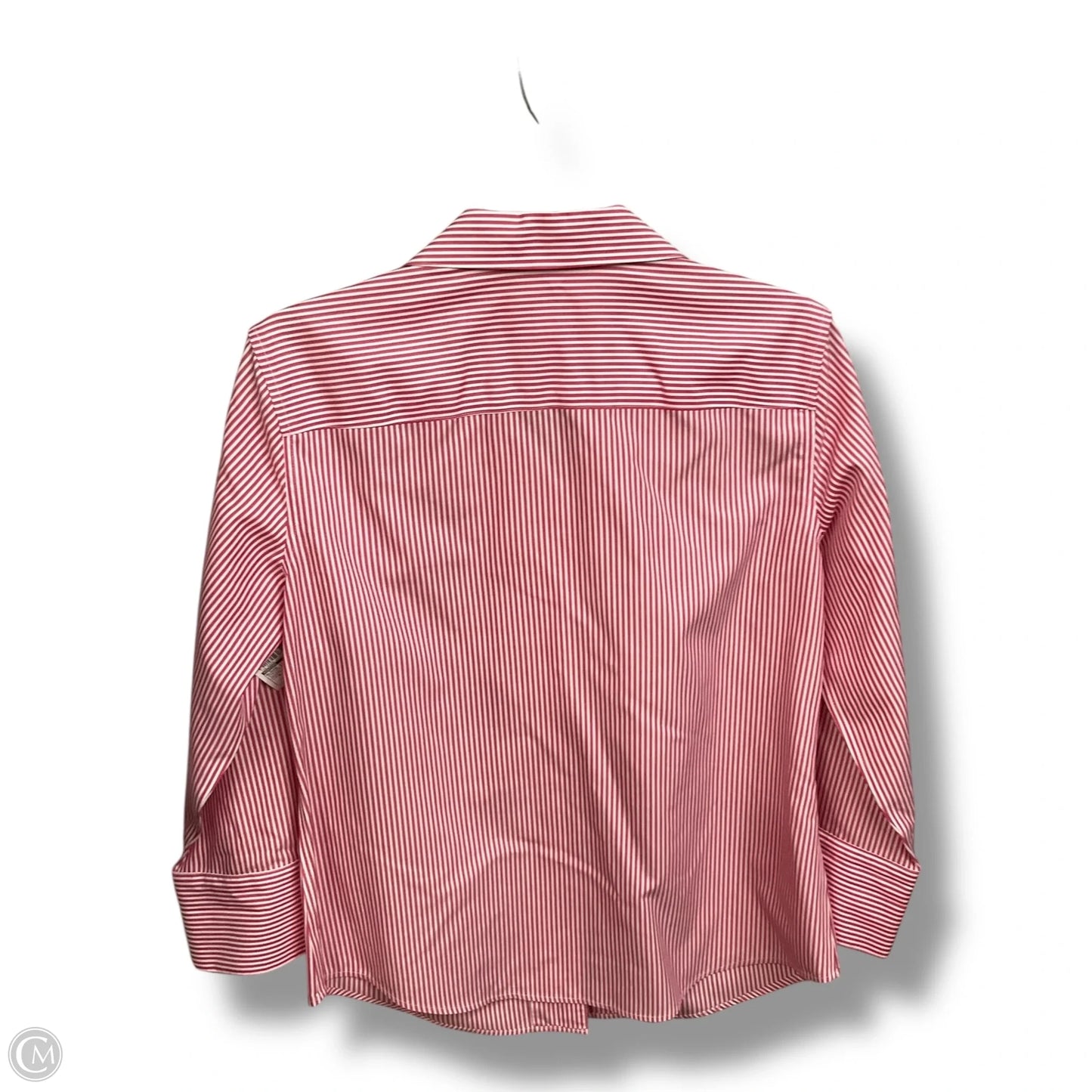 Blouse 3/4 Sleeve By Chicos In Striped Pattern, Size: M