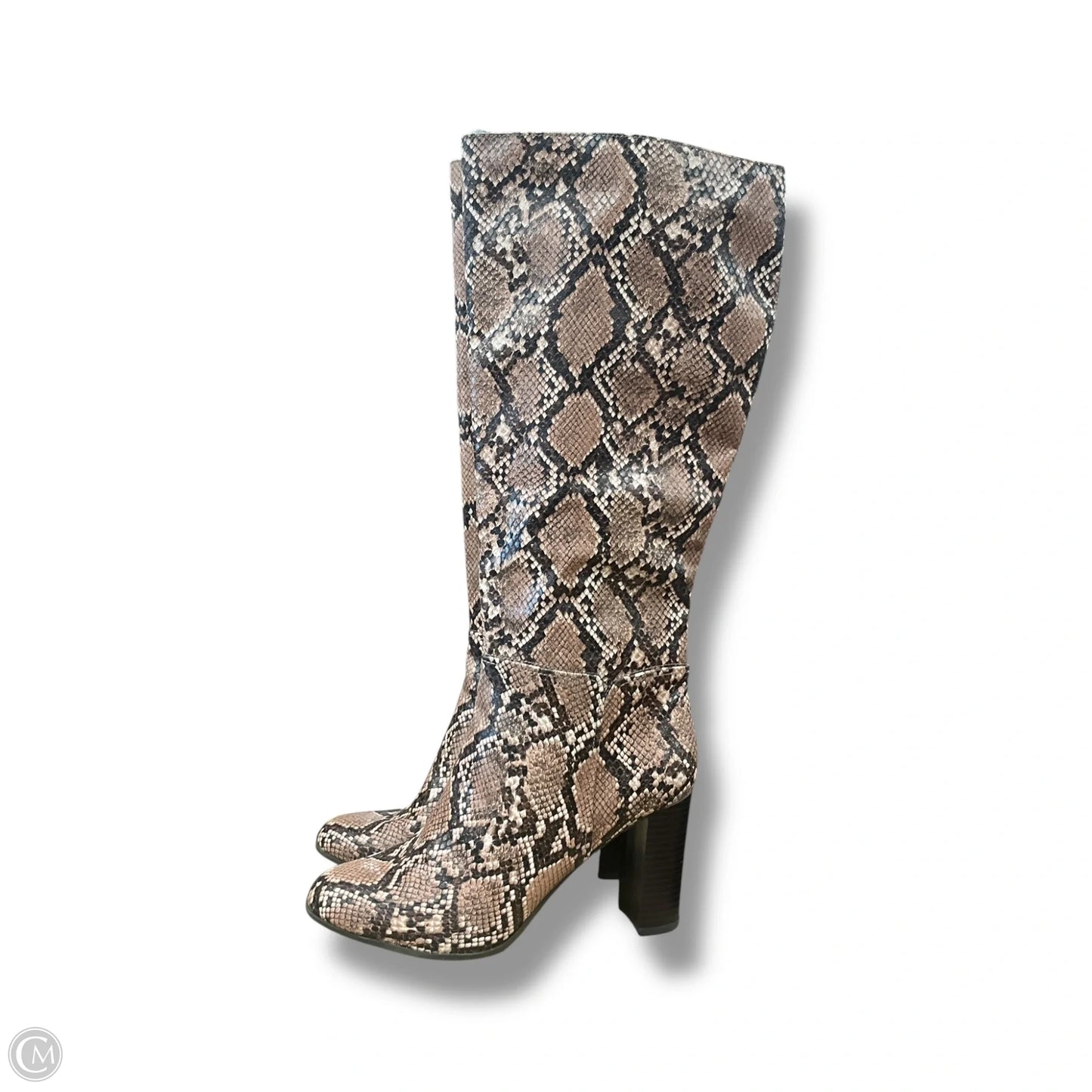 Boots Mid-calf Heels By A New Day In Animal Print, Size: 8